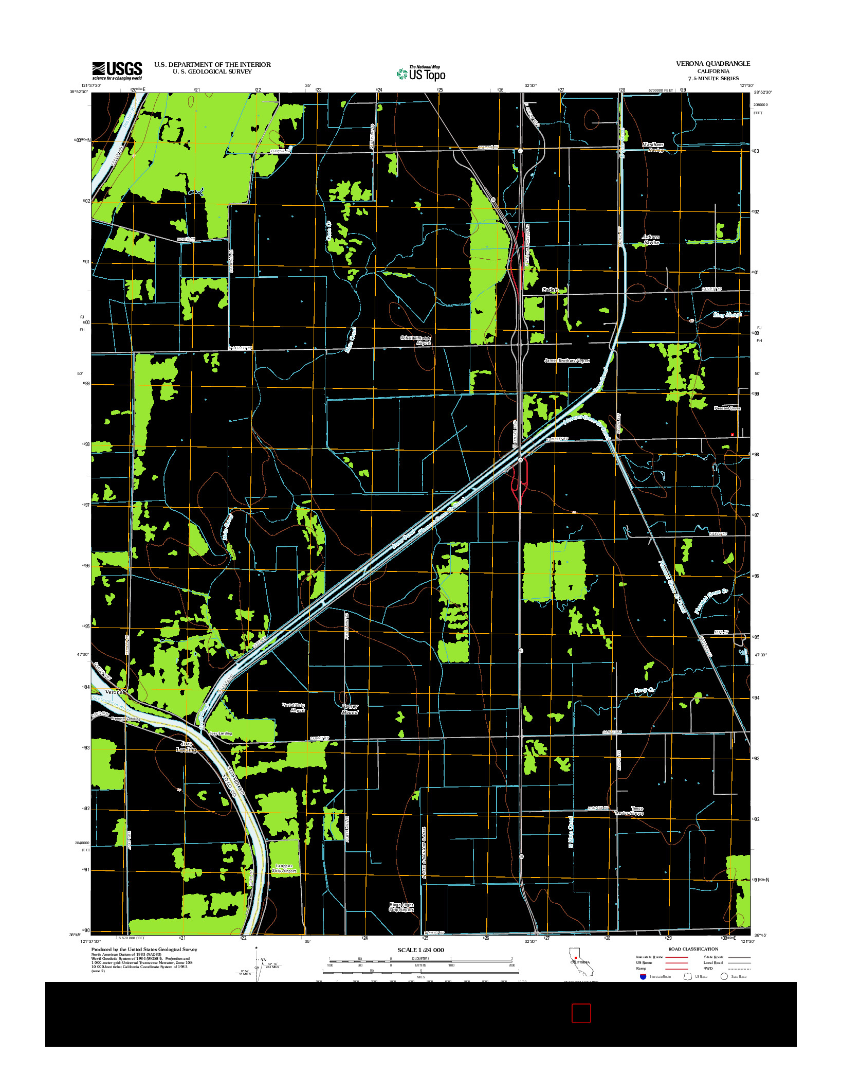 USGS US TOPO 7.5-MINUTE MAP FOR VERONA, CA 2012