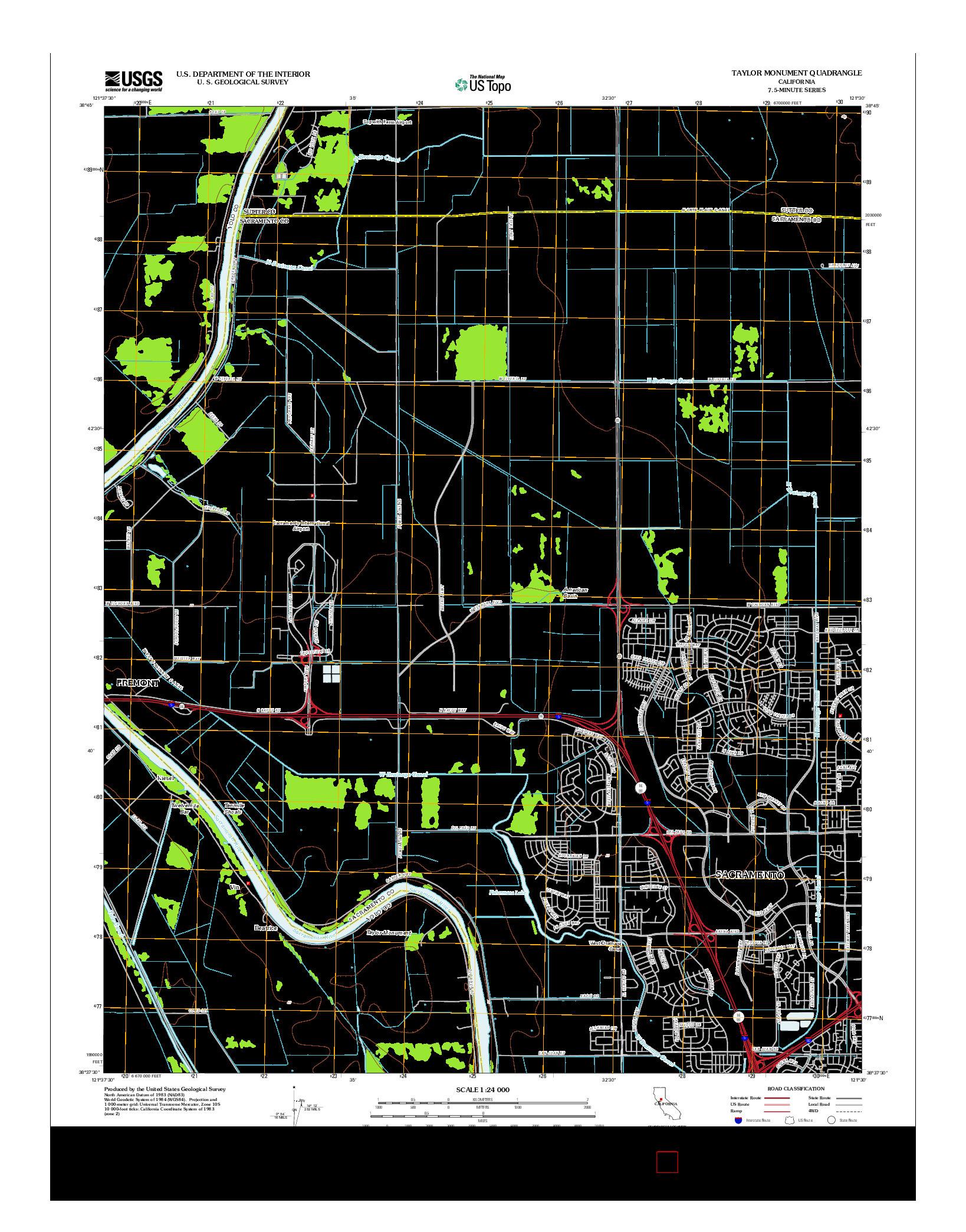 USGS US TOPO 7.5-MINUTE MAP FOR TAYLOR MONUMENT, CA 2012