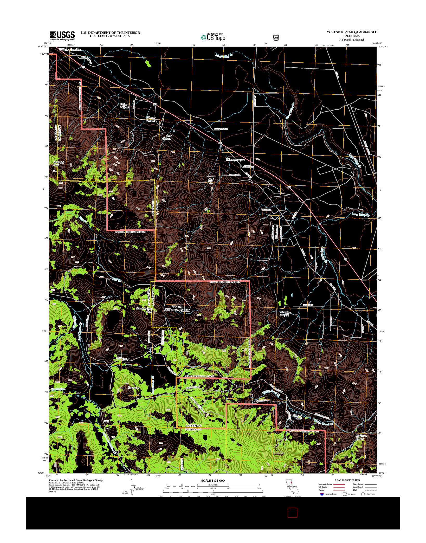 USGS US TOPO 7.5-MINUTE MAP FOR MCKESICK PEAK, CA 2012