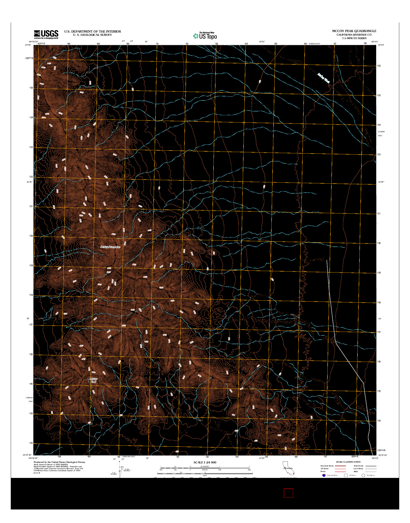 USGS US TOPO 7.5-MINUTE MAP FOR MCCOY PEAK, CA 2012