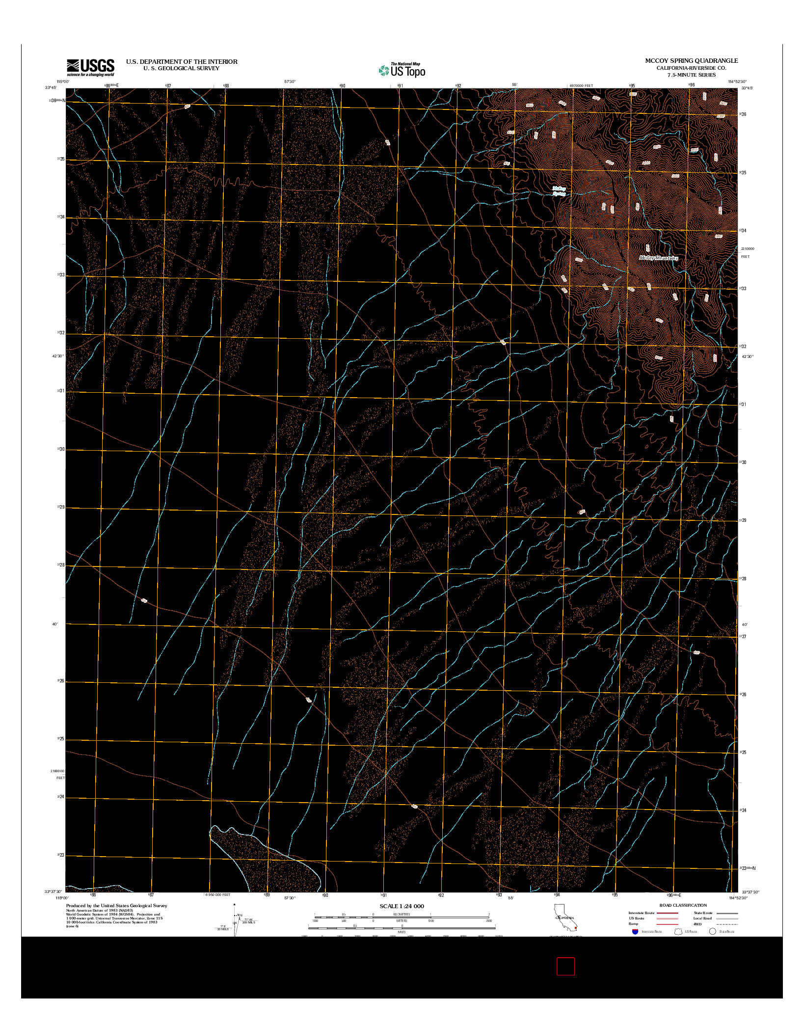 USGS US TOPO 7.5-MINUTE MAP FOR MCCOY SPRING, CA 2012