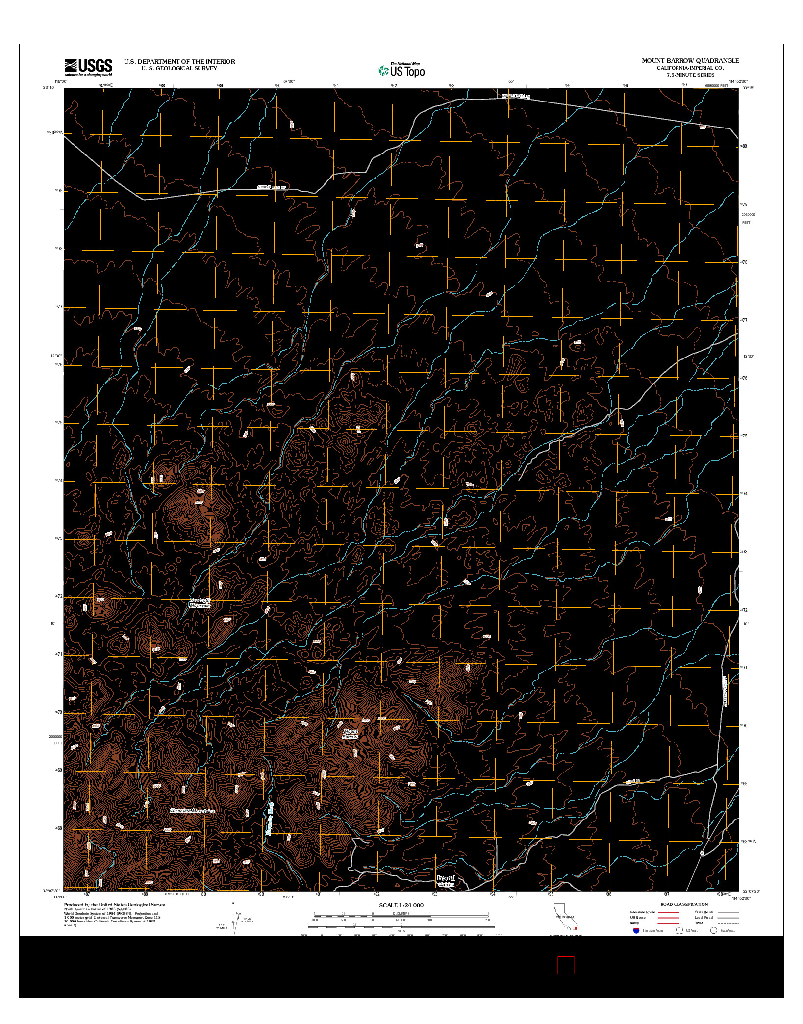 USGS US TOPO 7.5-MINUTE MAP FOR MOUNT BARROW, CA 2012