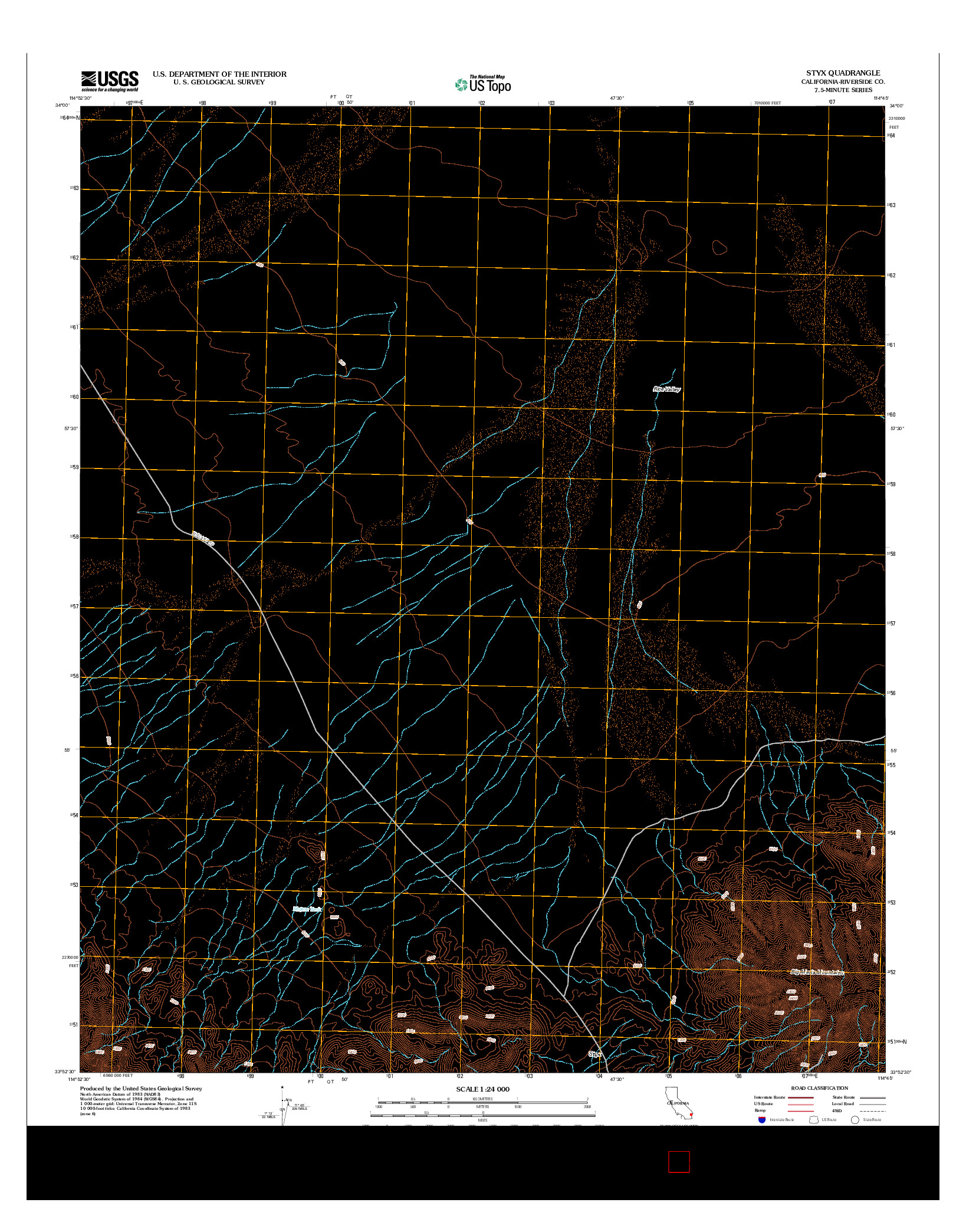 USGS US TOPO 7.5-MINUTE MAP FOR STYX, CA 2012