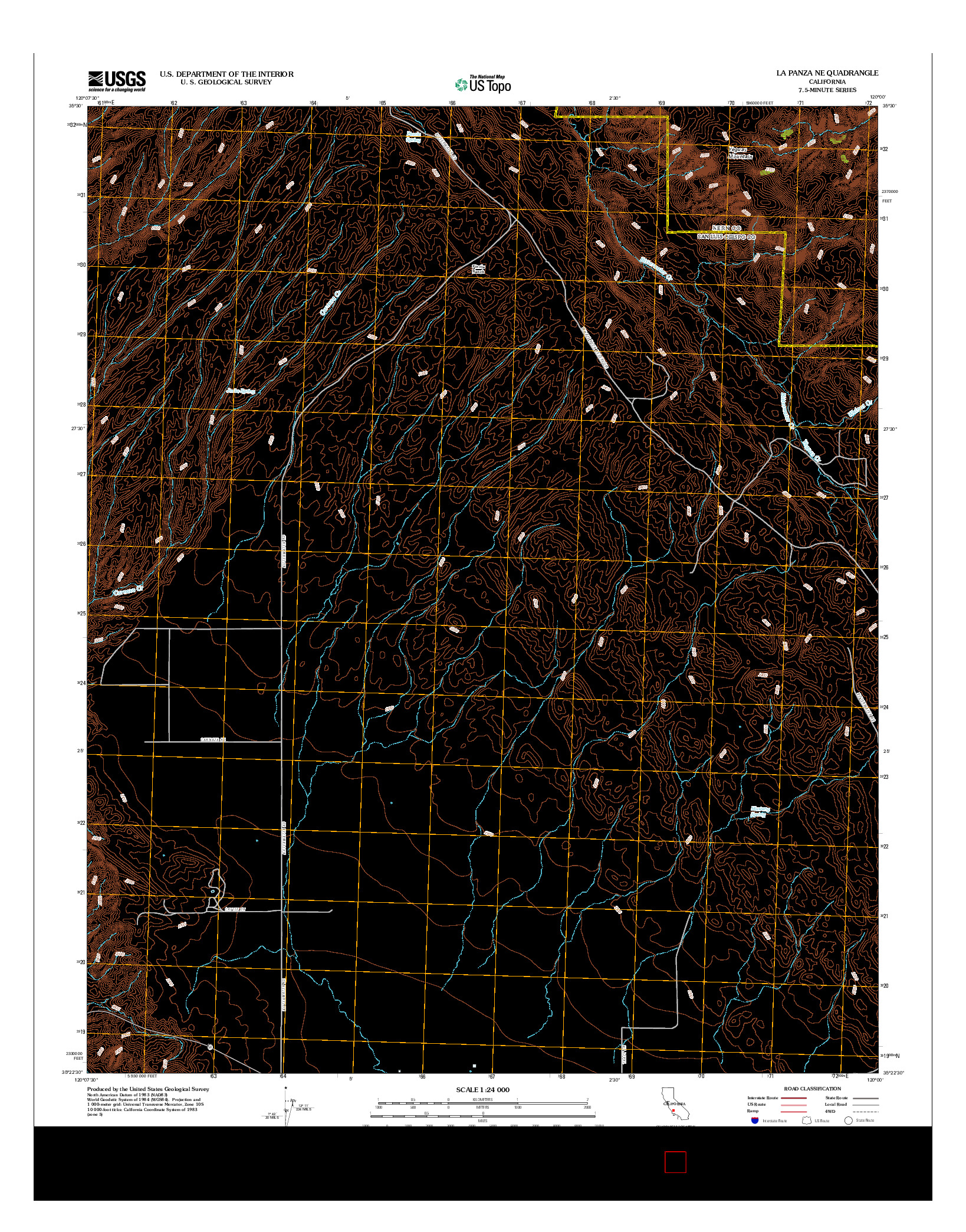 USGS US TOPO 7.5-MINUTE MAP FOR LA PANZA NE, CA 2012