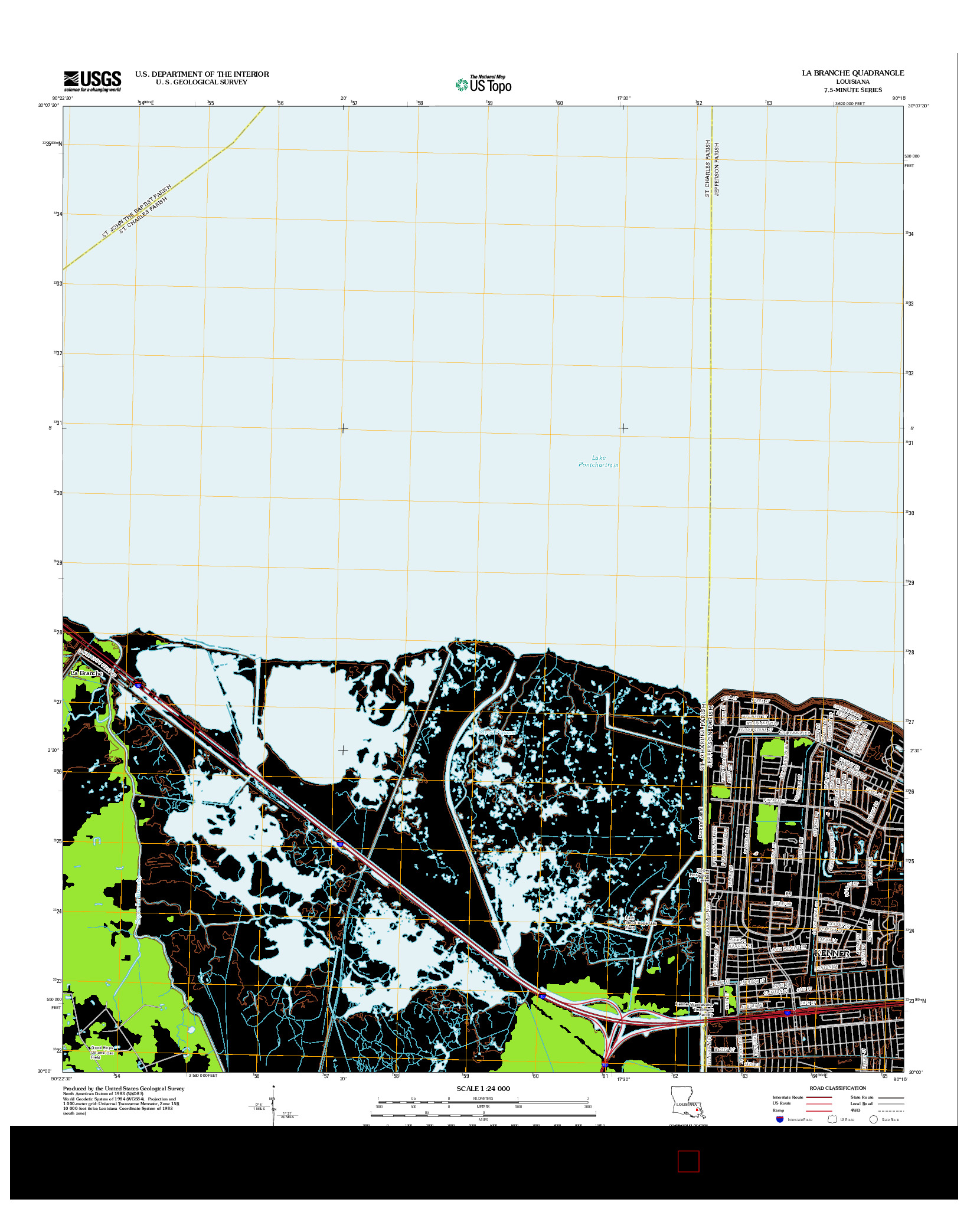 USGS US TOPO 7.5-MINUTE MAP FOR LA BRANCHE, LA 2012