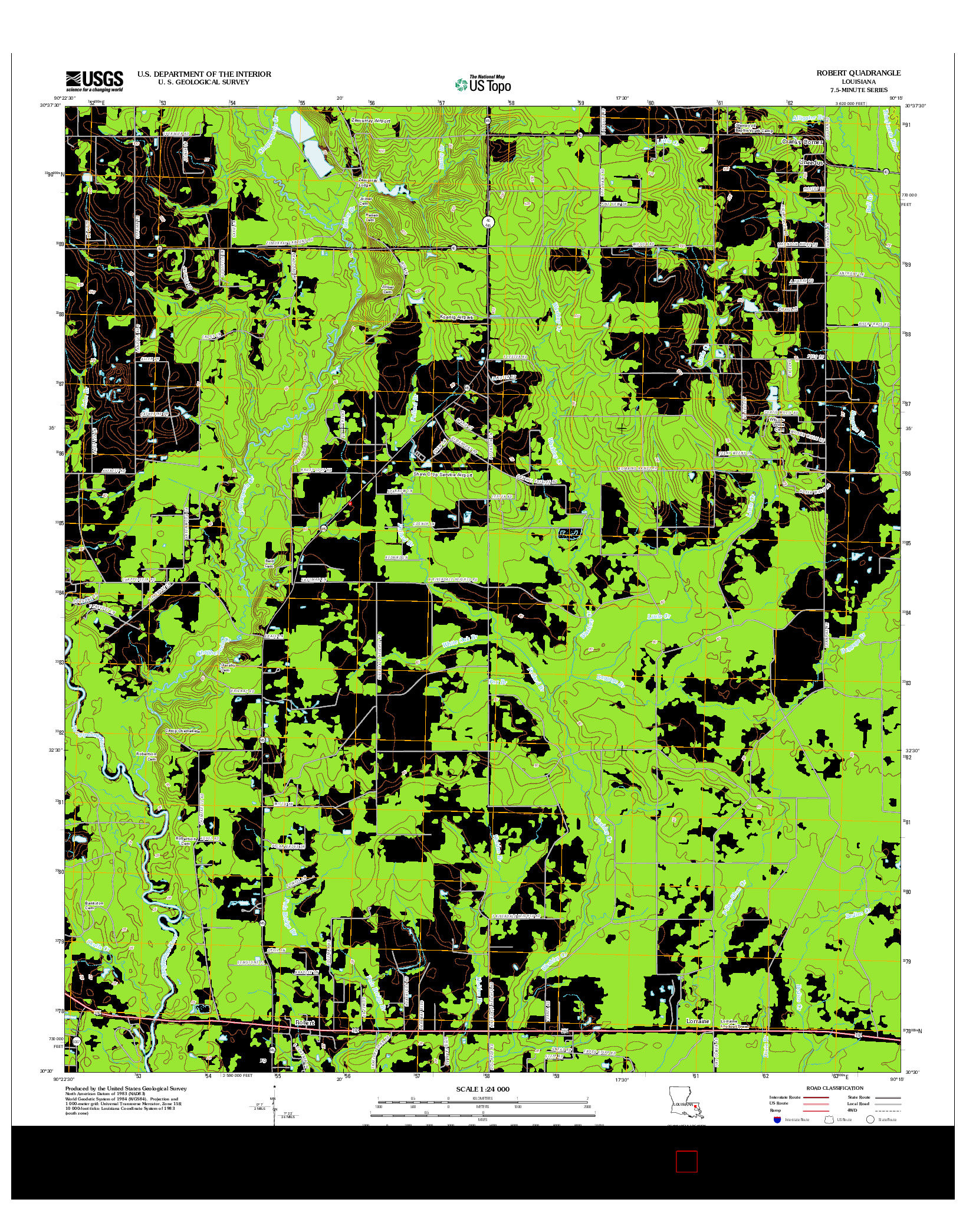 USGS US TOPO 7.5-MINUTE MAP FOR ROBERT, LA 2012