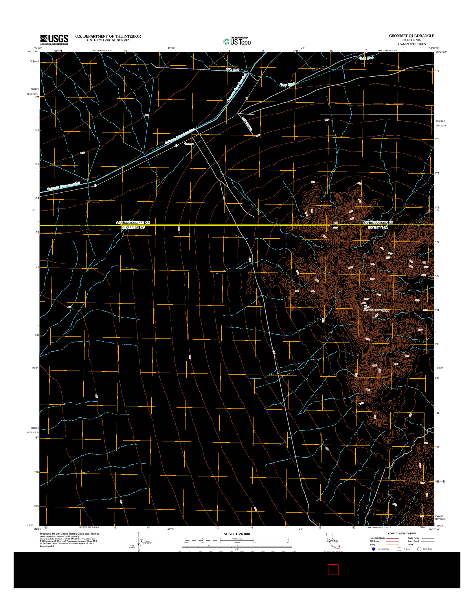 USGS US TOPO 7.5-MINUTE MAP FOR GROMMET, CA 2012