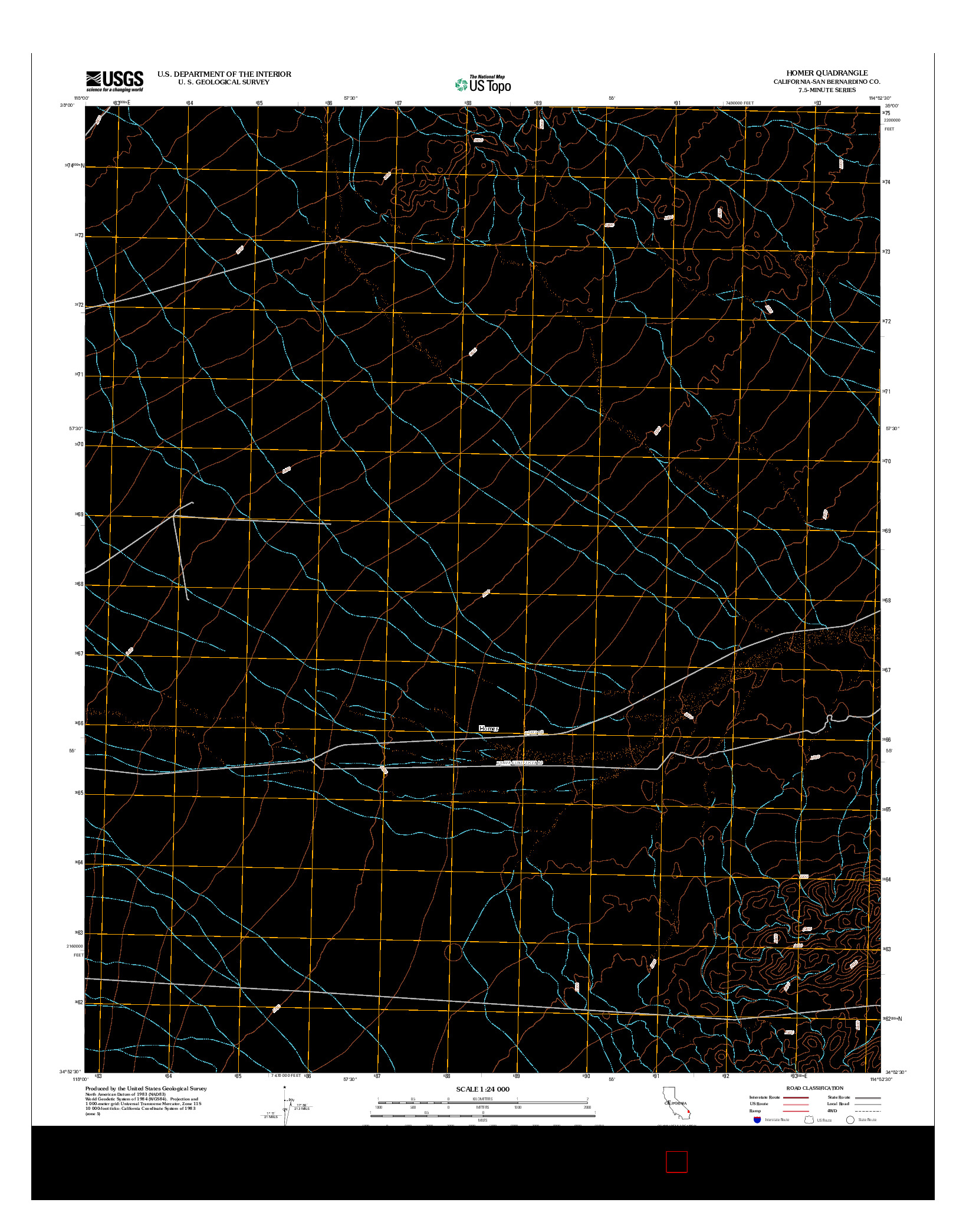 USGS US TOPO 7.5-MINUTE MAP FOR HOMER, CA 2012