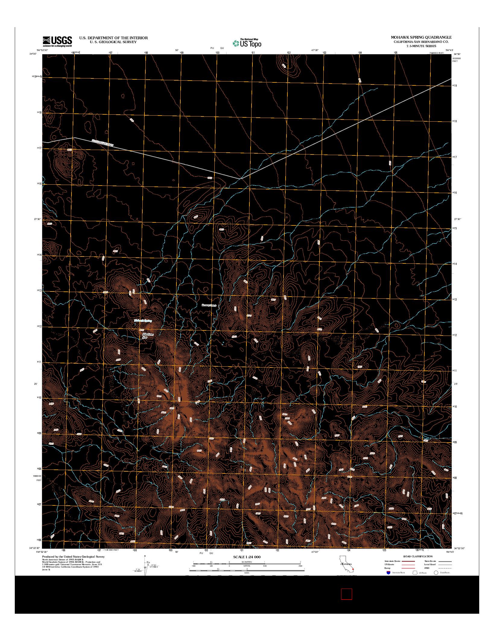 USGS US TOPO 7.5-MINUTE MAP FOR MOHAWK SPRING, CA 2012