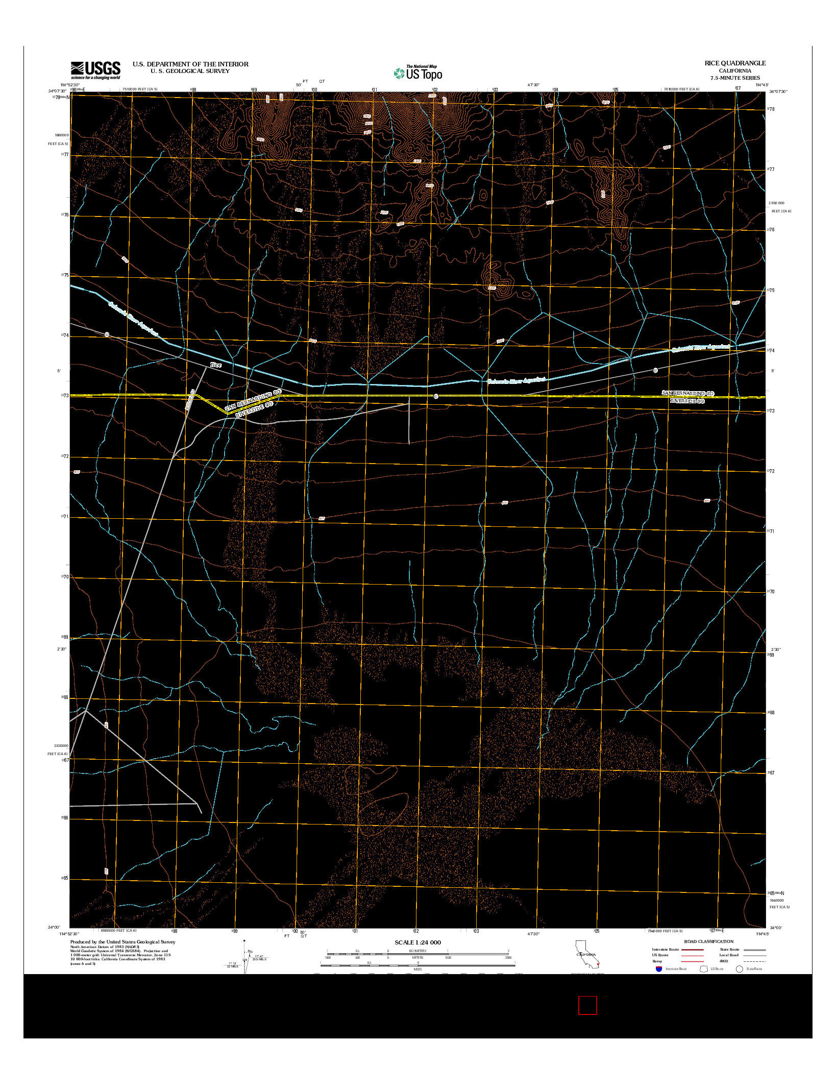 USGS US TOPO 7.5-MINUTE MAP FOR RICE, CA 2012