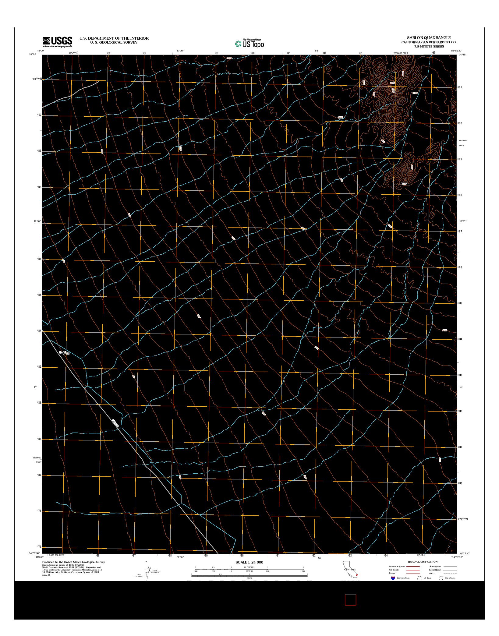 USGS US TOPO 7.5-MINUTE MAP FOR SABLON, CA 2012