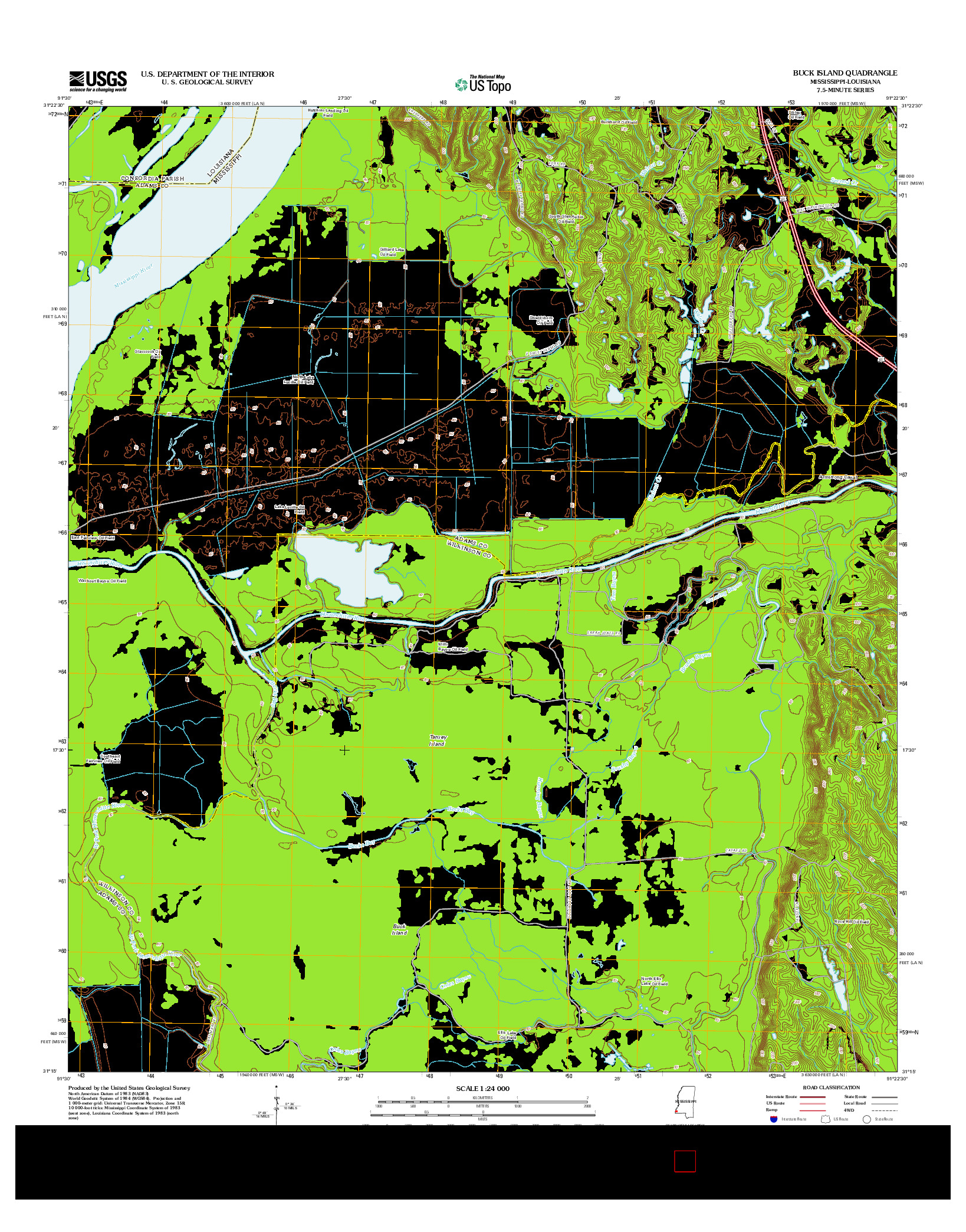 USGS US TOPO 7.5-MINUTE MAP FOR BUCK ISLAND, MS-LA 2012