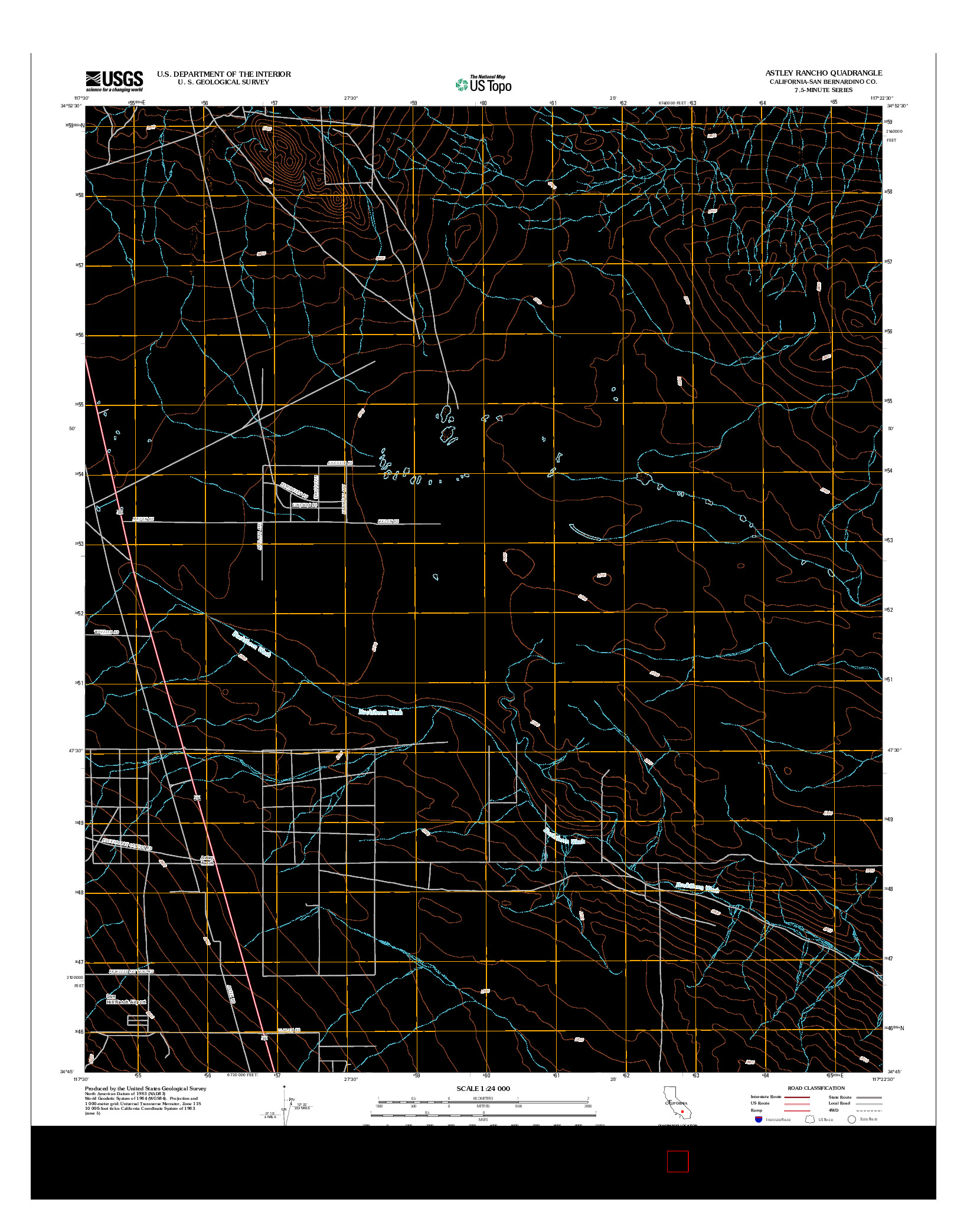 USGS US TOPO 7.5-MINUTE MAP FOR ASTLEY RANCHO, CA 2012