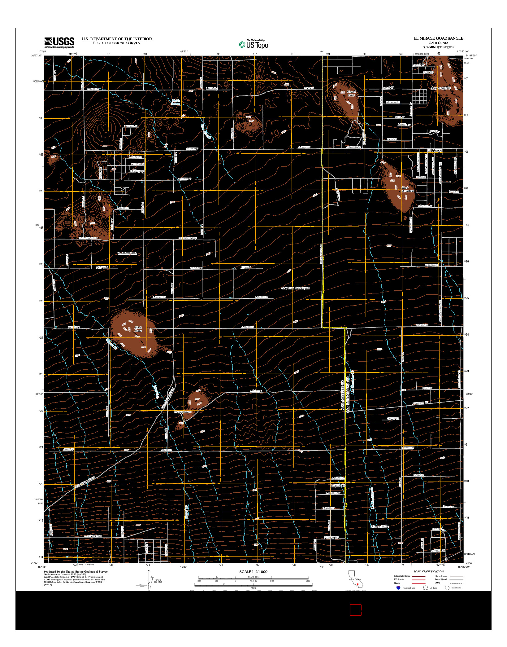 USGS US TOPO 7.5-MINUTE MAP FOR EL MIRAGE, CA 2012