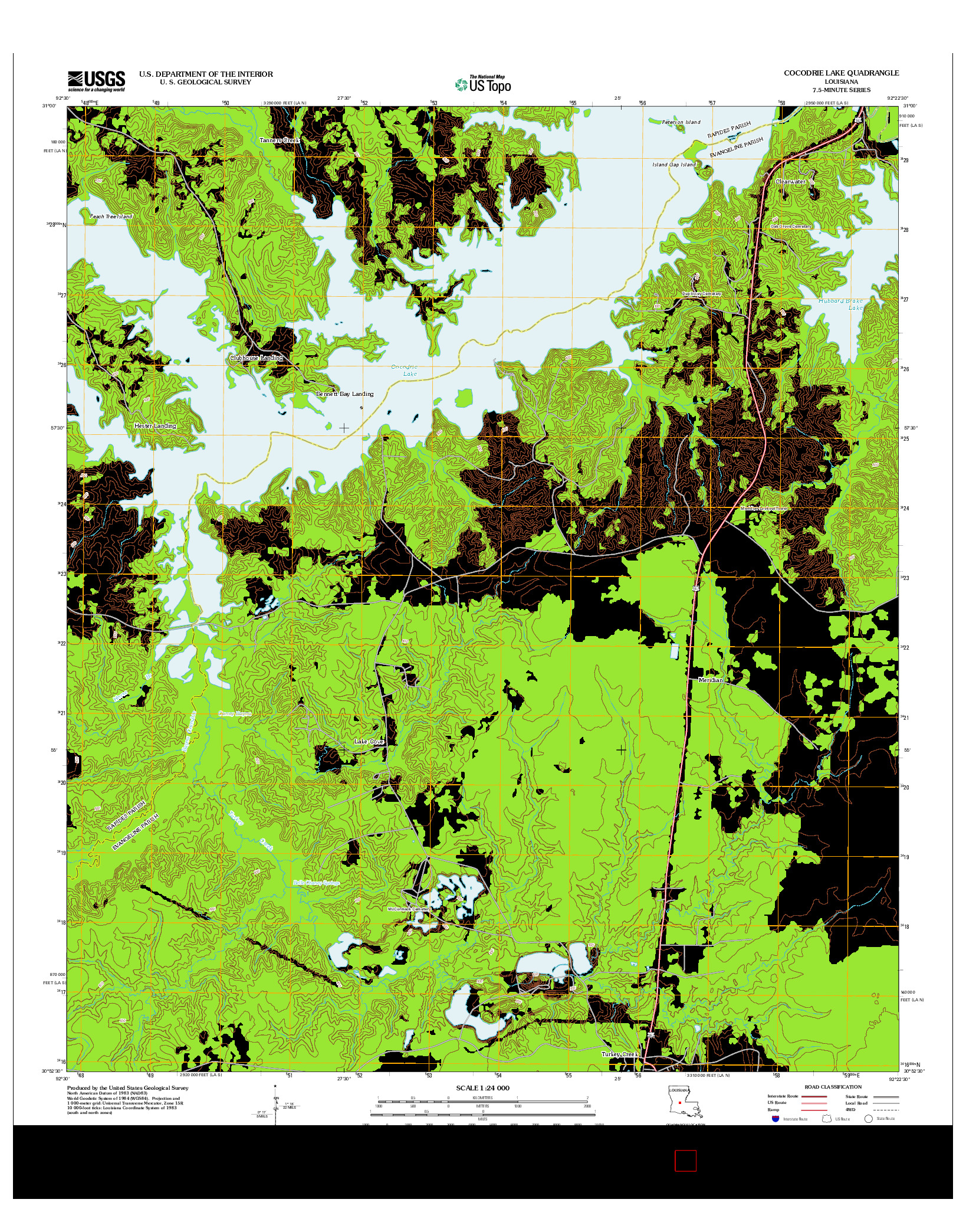 USGS US TOPO 7.5-MINUTE MAP FOR COCODRIE LAKE, LA 2012