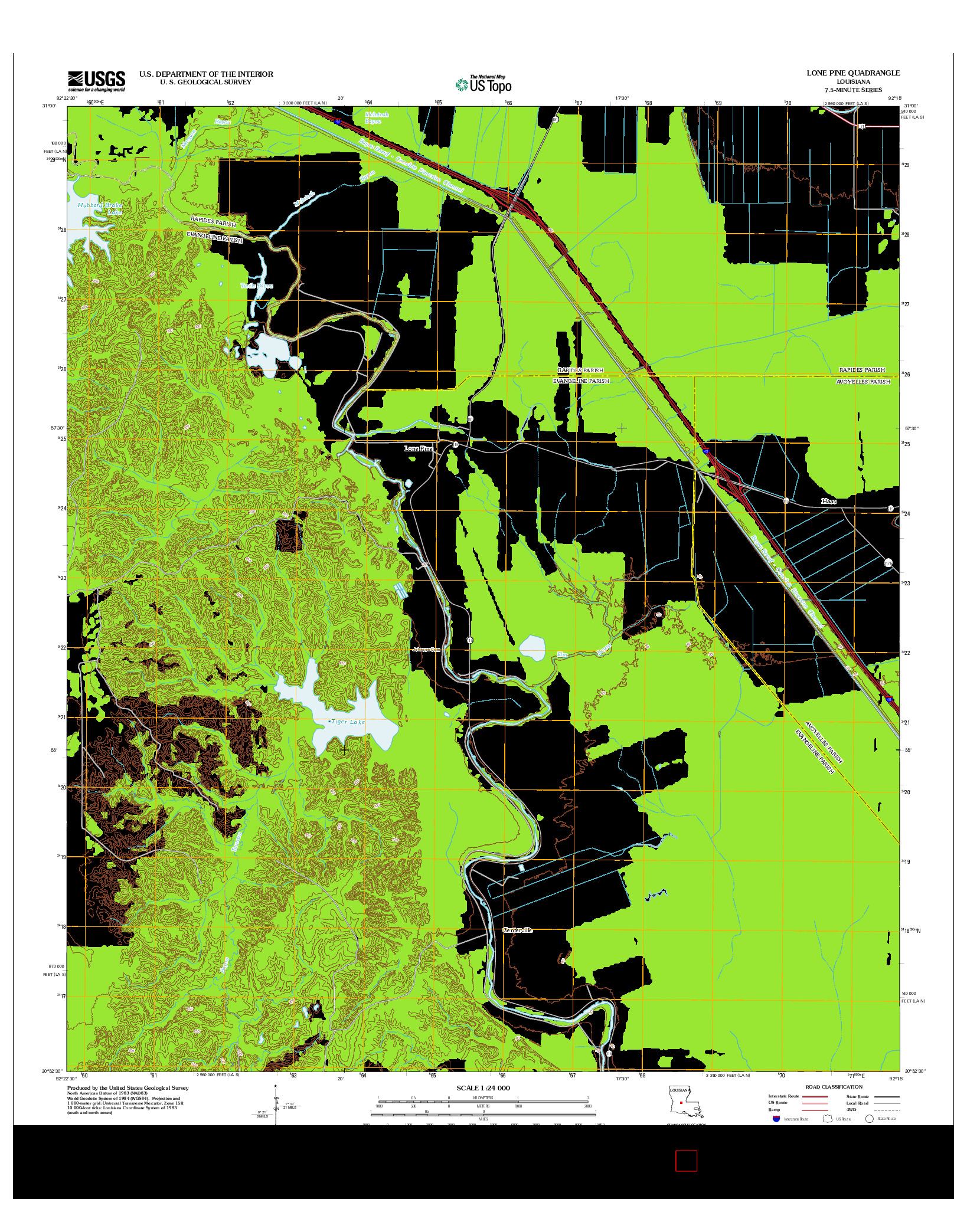 USGS US TOPO 7.5-MINUTE MAP FOR LONE PINE, LA 2012