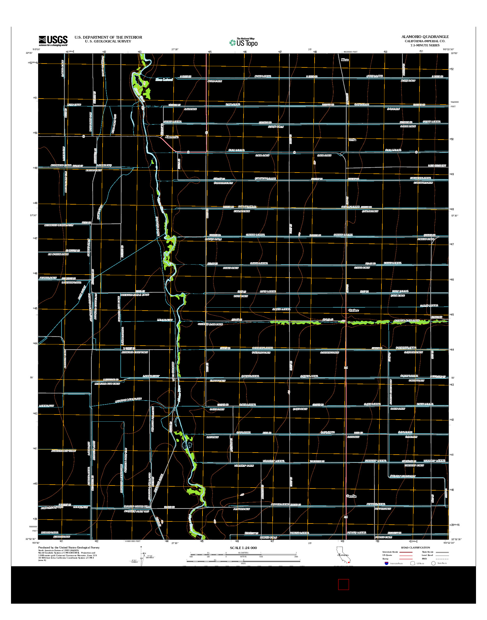USGS US TOPO 7.5-MINUTE MAP FOR ALAMORIO, CA 2012