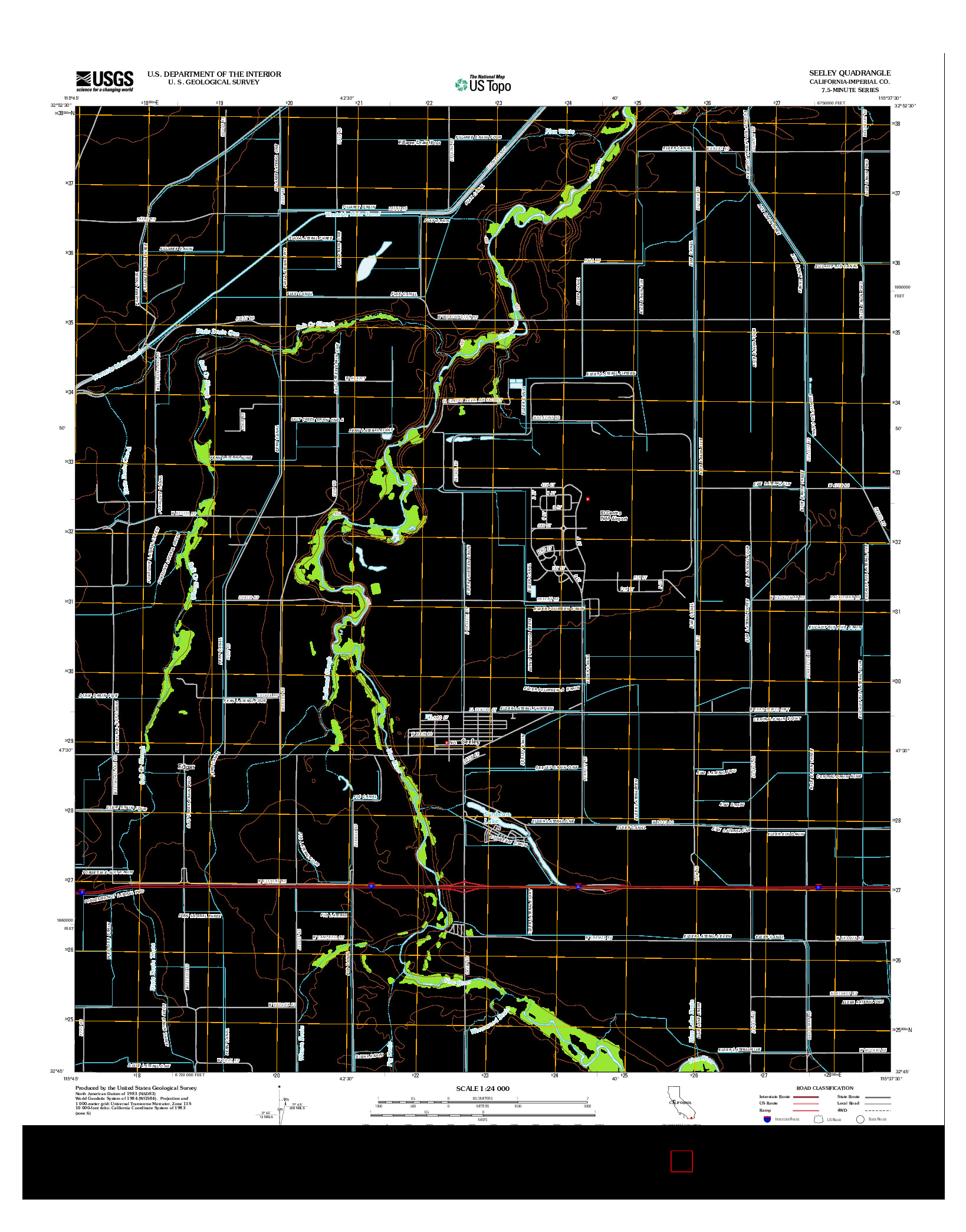 USGS US TOPO 7.5-MINUTE MAP FOR SEELEY, CA 2012