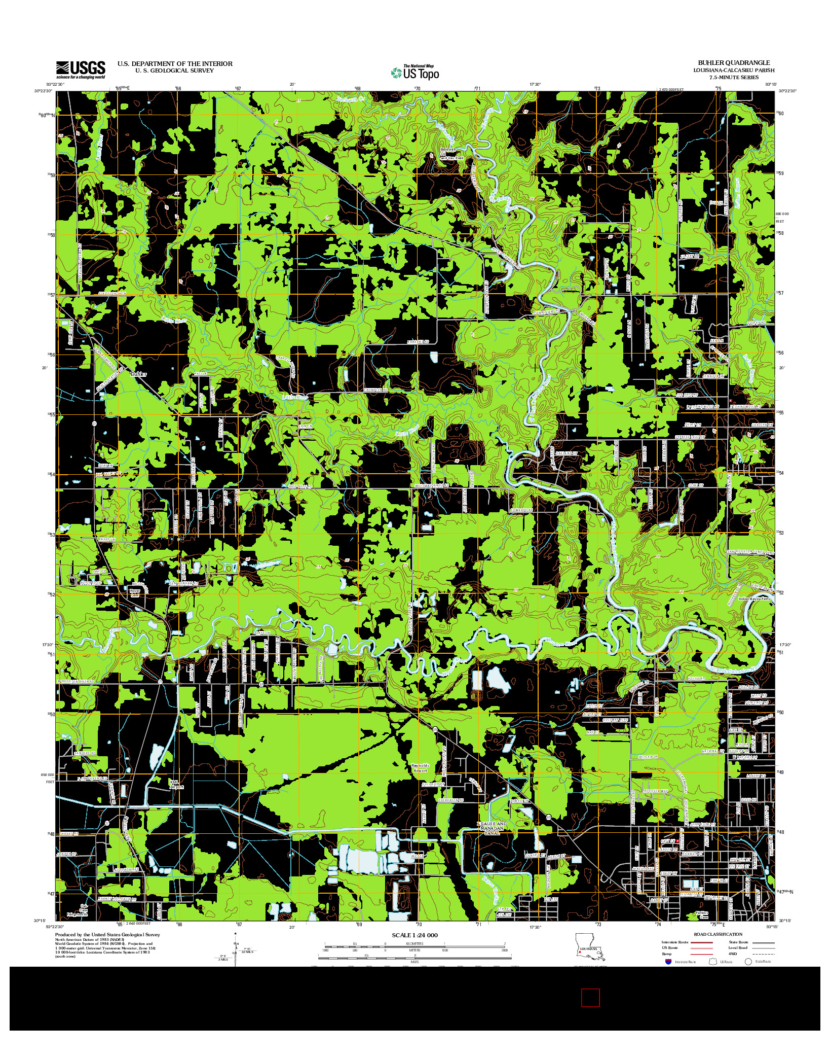 USGS US TOPO 7.5-MINUTE MAP FOR BUHLER, LA 2012