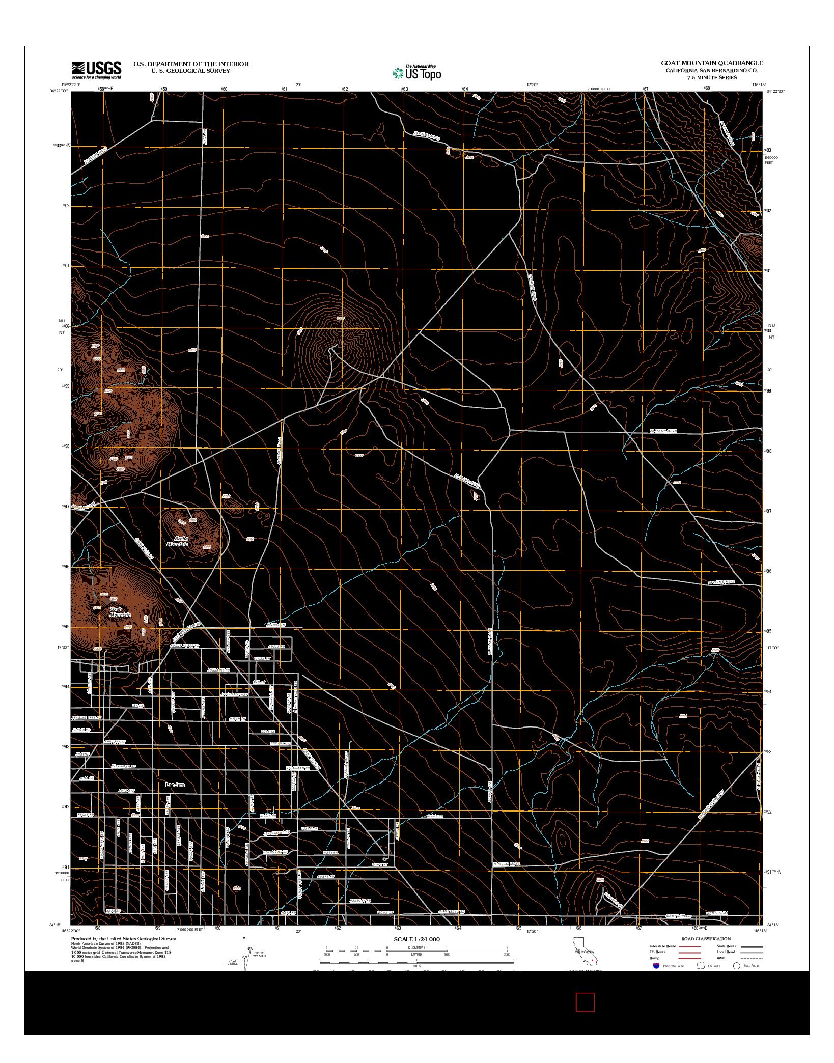 USGS US TOPO 7.5-MINUTE MAP FOR GOAT MOUNTAIN, CA 2012