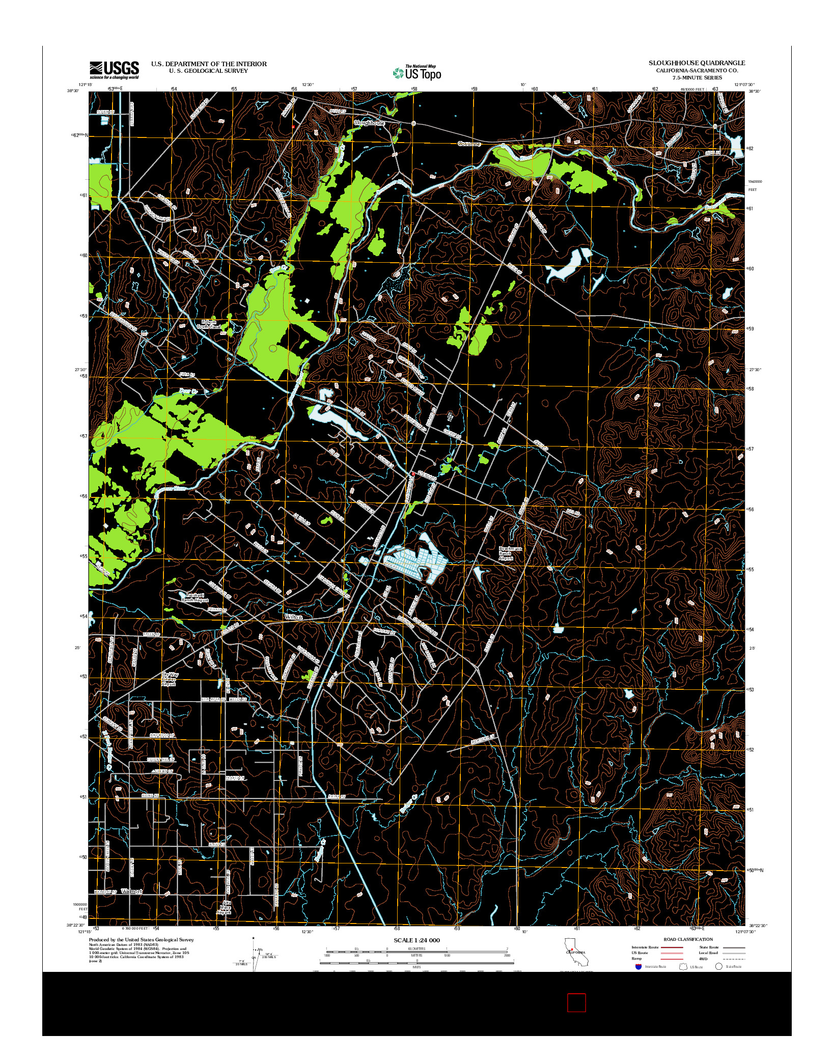 USGS US TOPO 7.5-MINUTE MAP FOR SLOUGHHOUSE, CA 2012