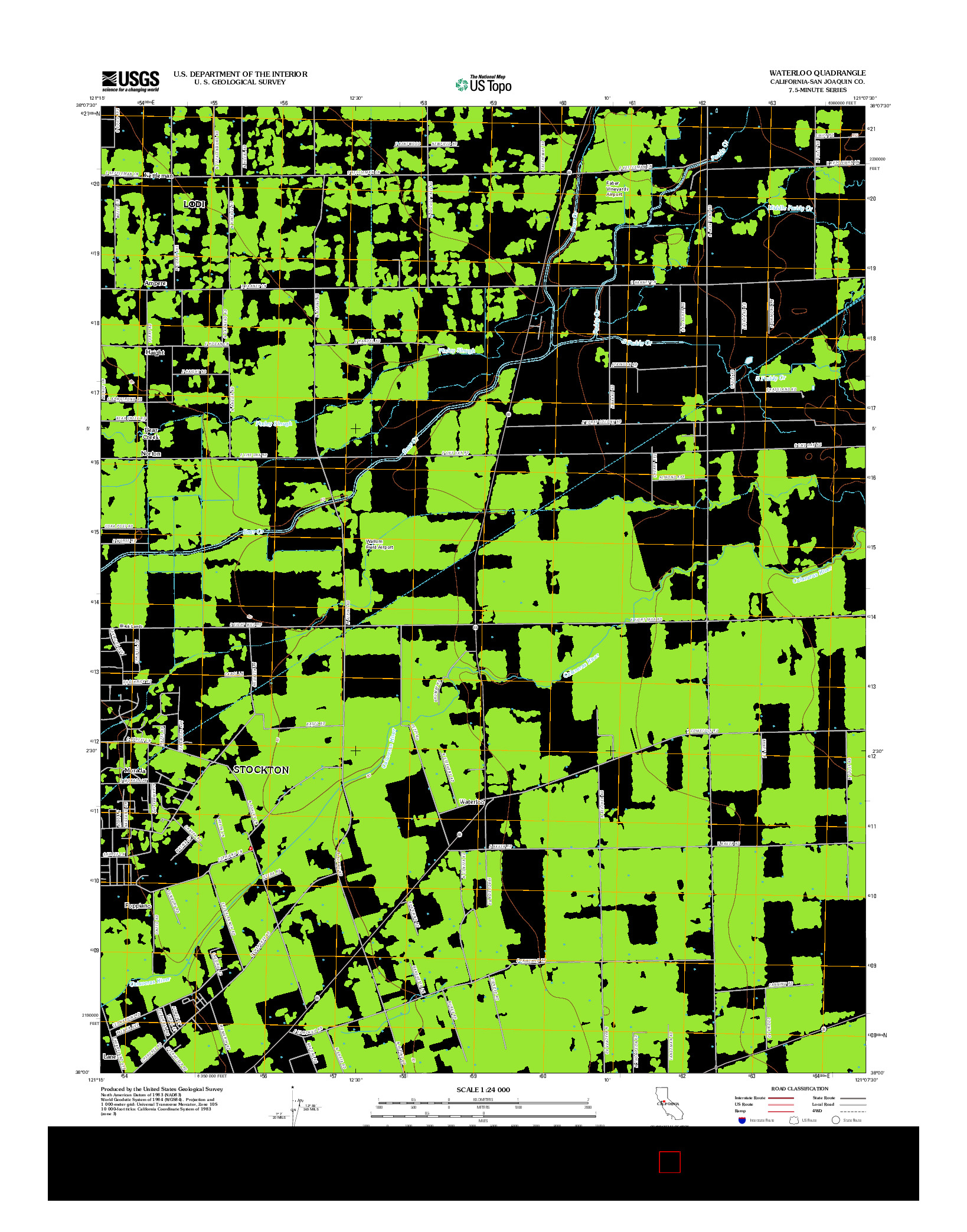 USGS US TOPO 7.5-MINUTE MAP FOR WATERLOO, CA 2012