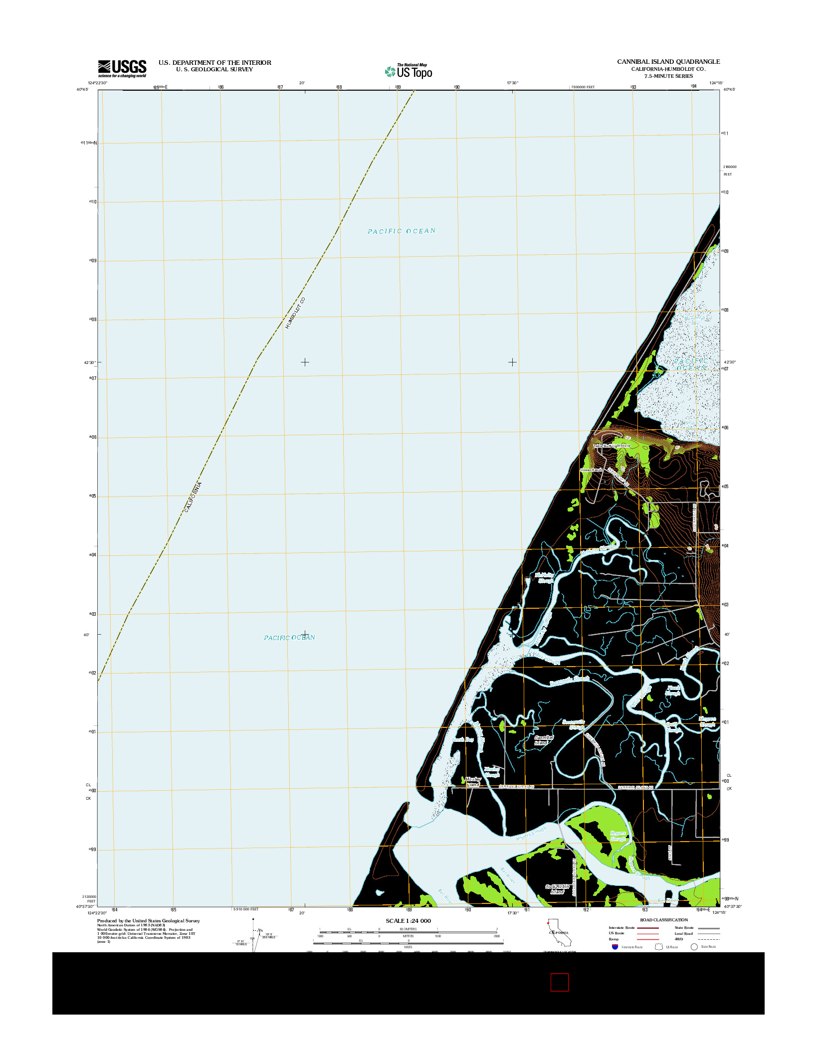 USGS US TOPO 7.5-MINUTE MAP FOR CANNIBAL ISLAND, CA 2012