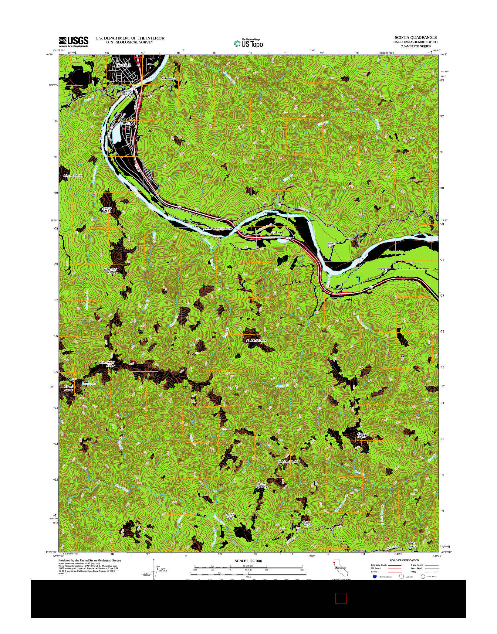 USGS US TOPO 7.5-MINUTE MAP FOR SCOTIA, CA 2012