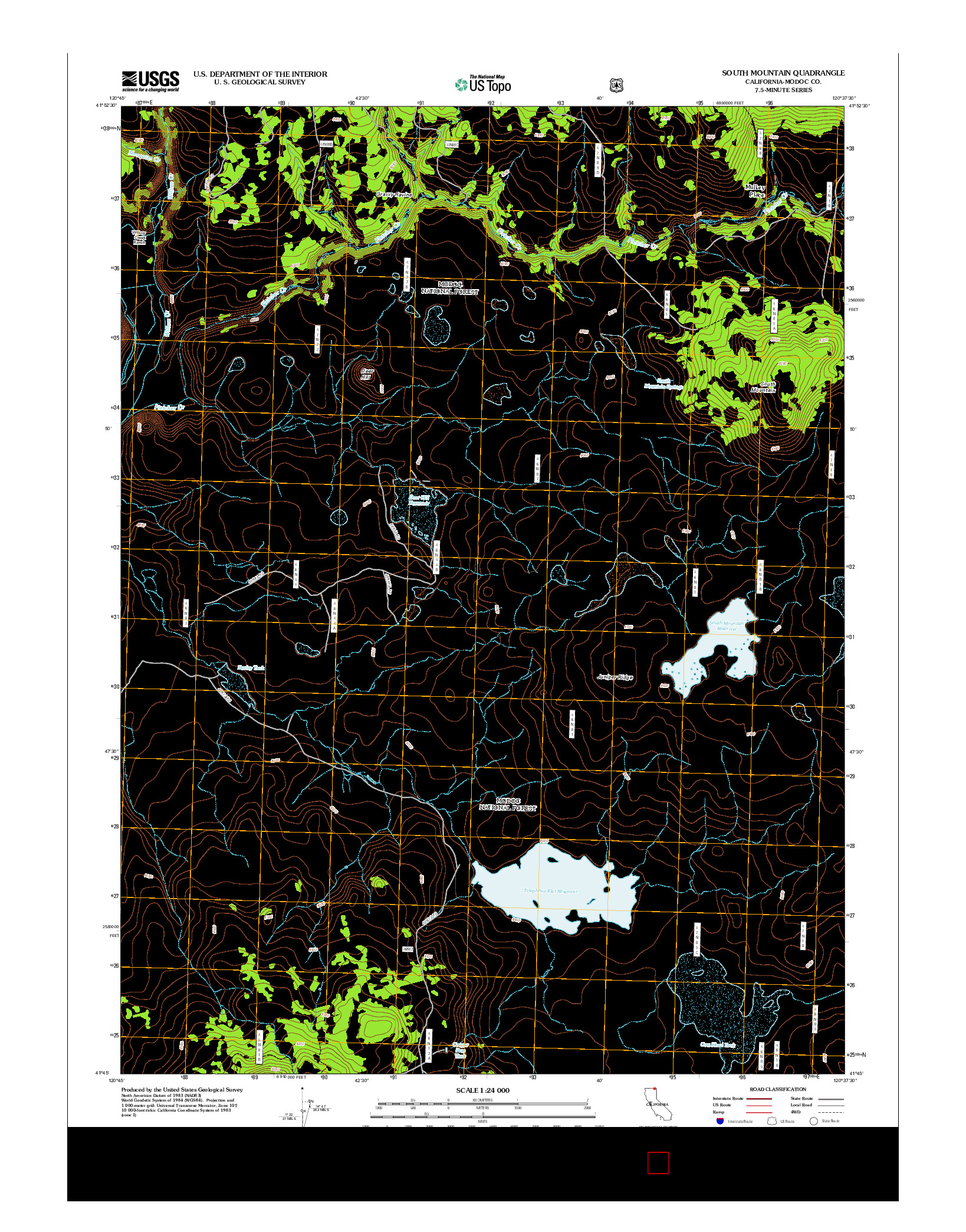 USGS US TOPO 7.5-MINUTE MAP FOR SOUTH MOUNTAIN, CA 2012