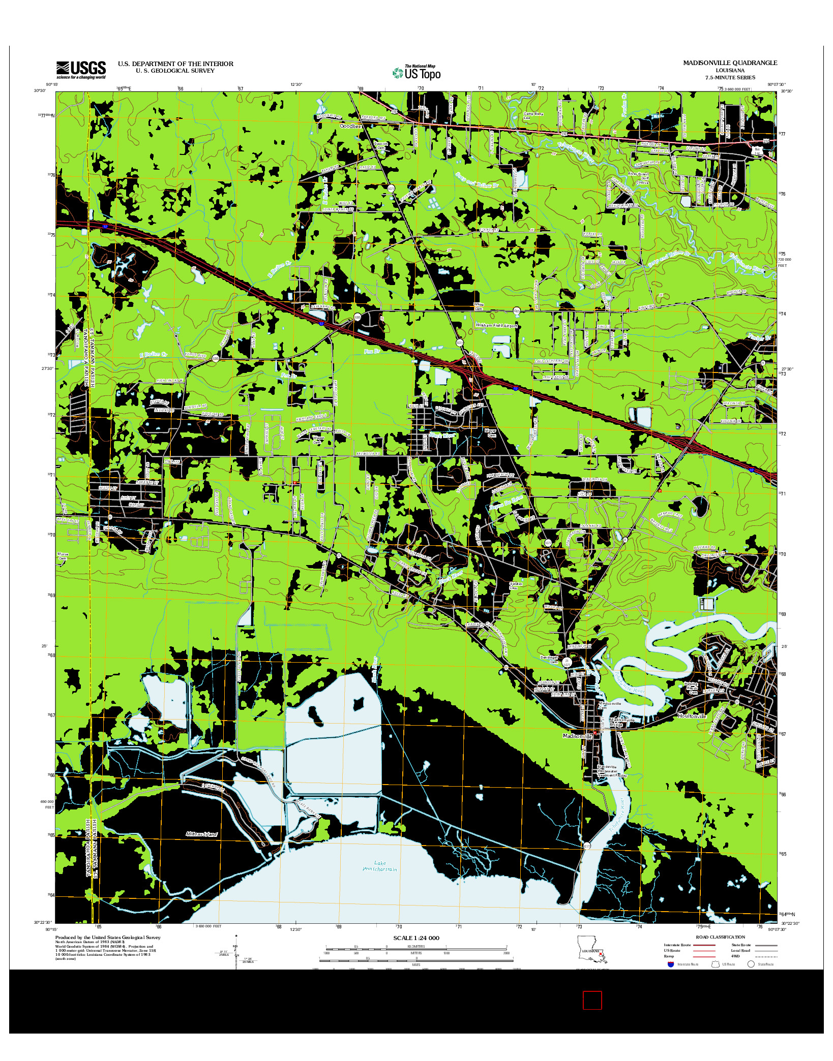 USGS US TOPO 7.5-MINUTE MAP FOR MADISONVILLE, LA 2012