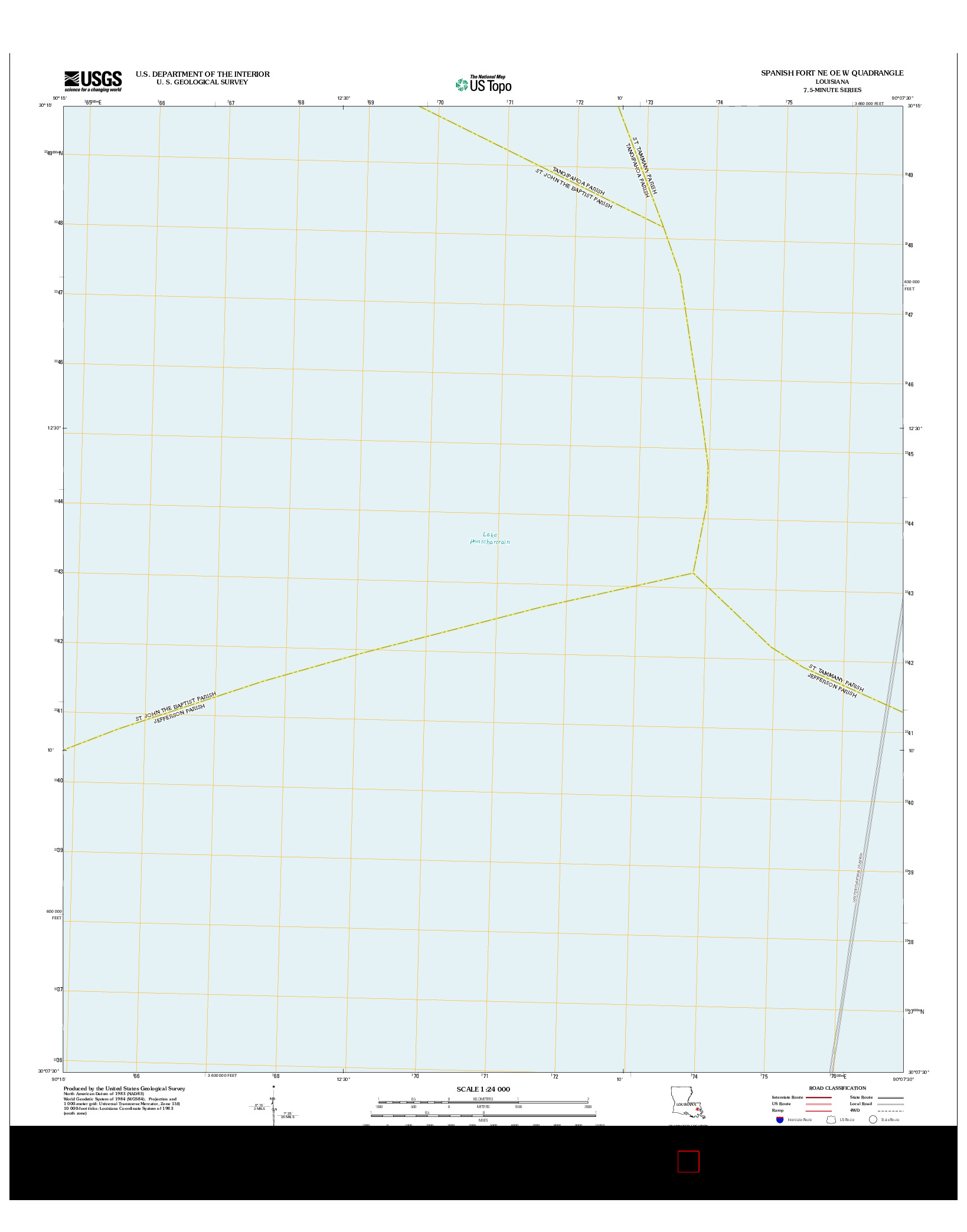 USGS US TOPO 7.5-MINUTE MAP FOR SPANISH FORT NE OE W, LA 2012