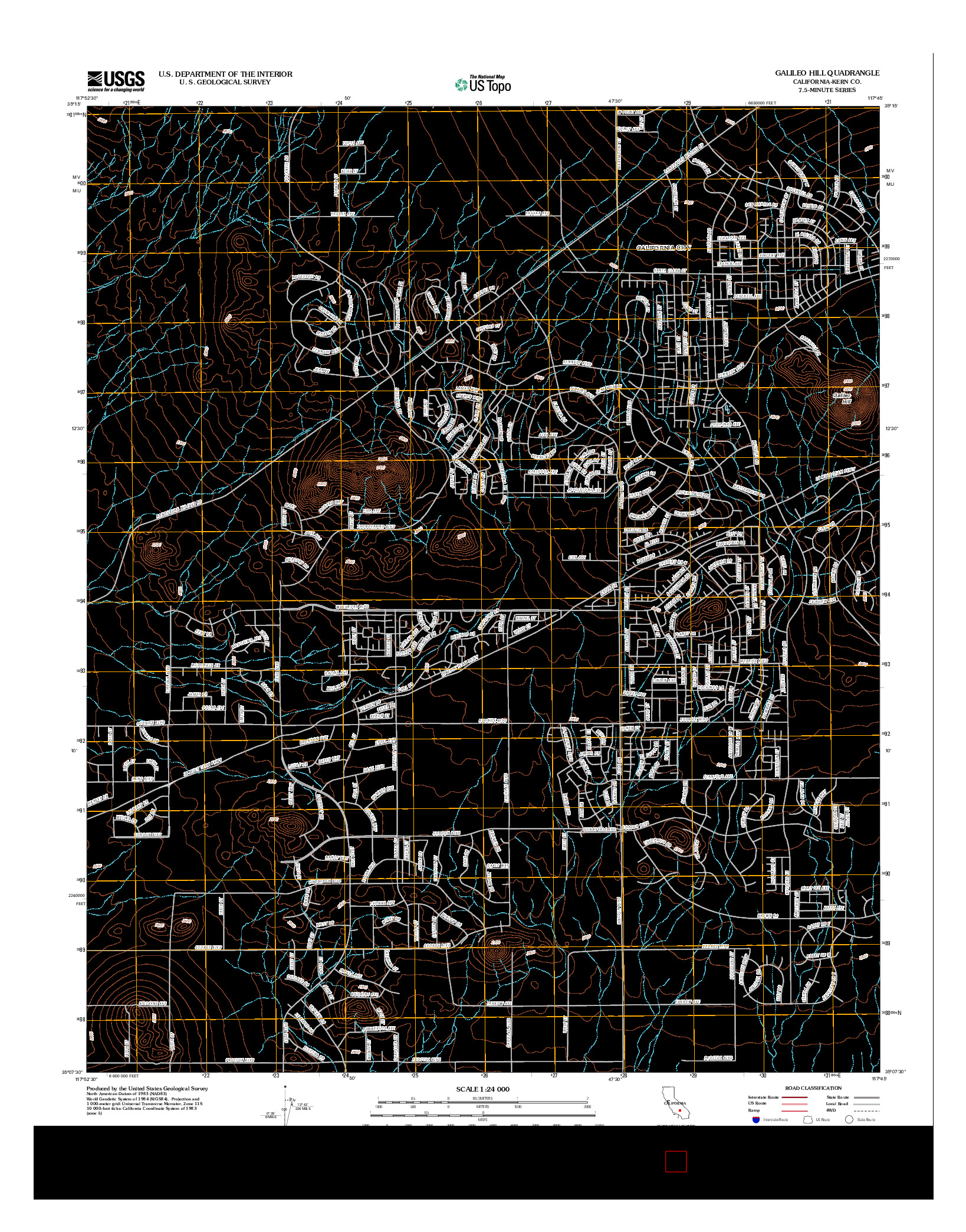 USGS US TOPO 7.5-MINUTE MAP FOR GALILEO HILL, CA 2012