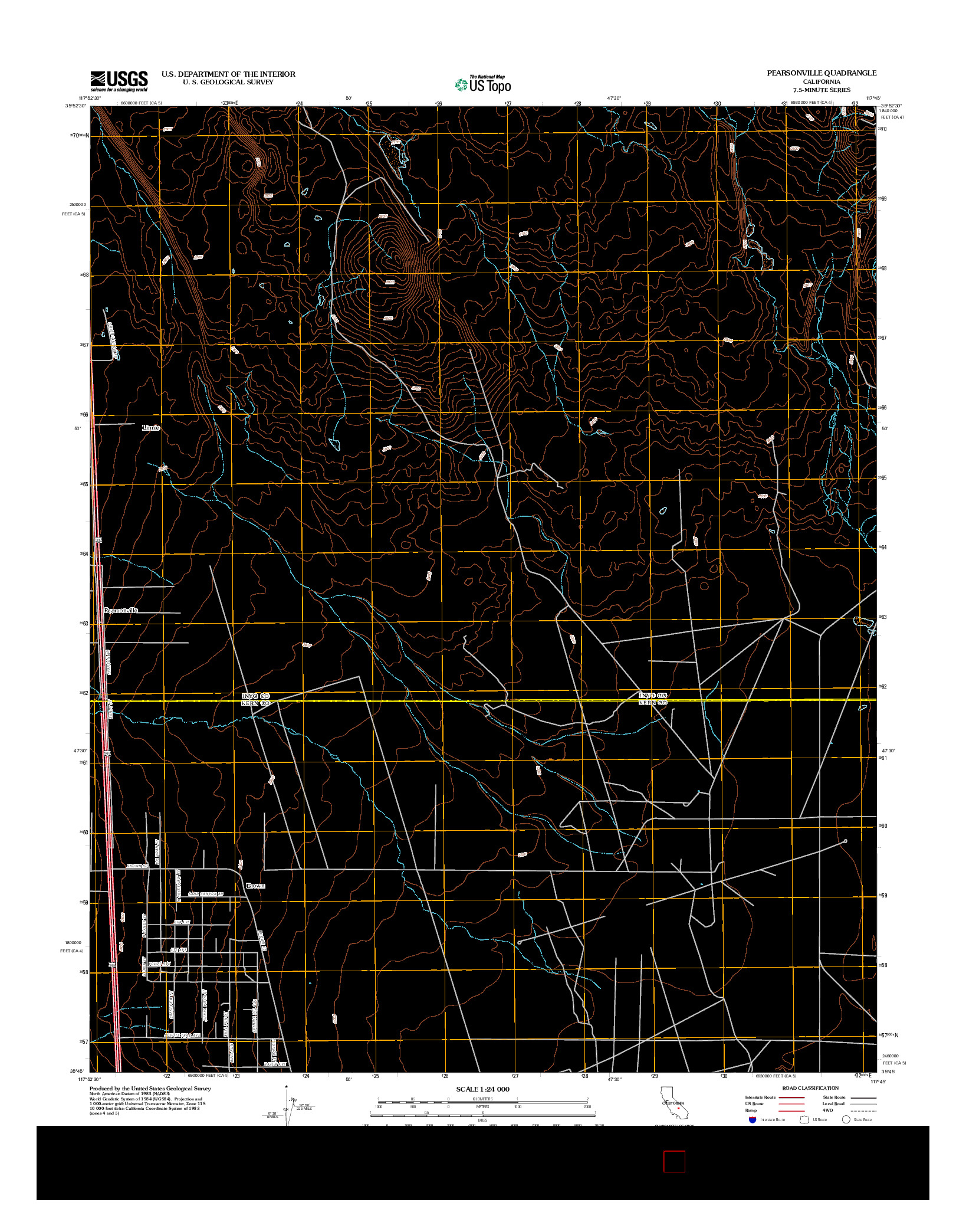 USGS US TOPO 7.5-MINUTE MAP FOR PEARSONVILLE, CA 2012