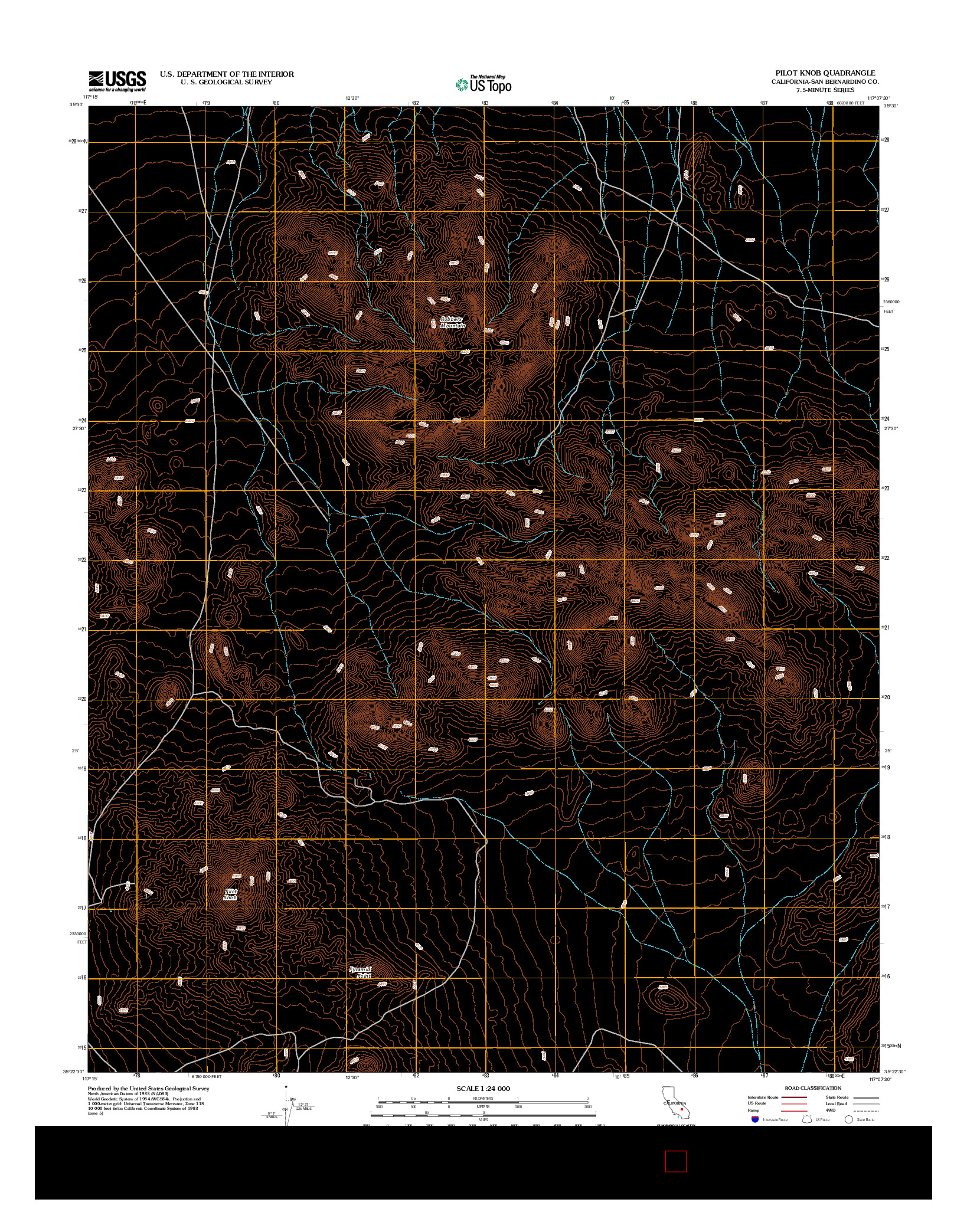 USGS US TOPO 7.5-MINUTE MAP FOR PILOT KNOB, CA 2012