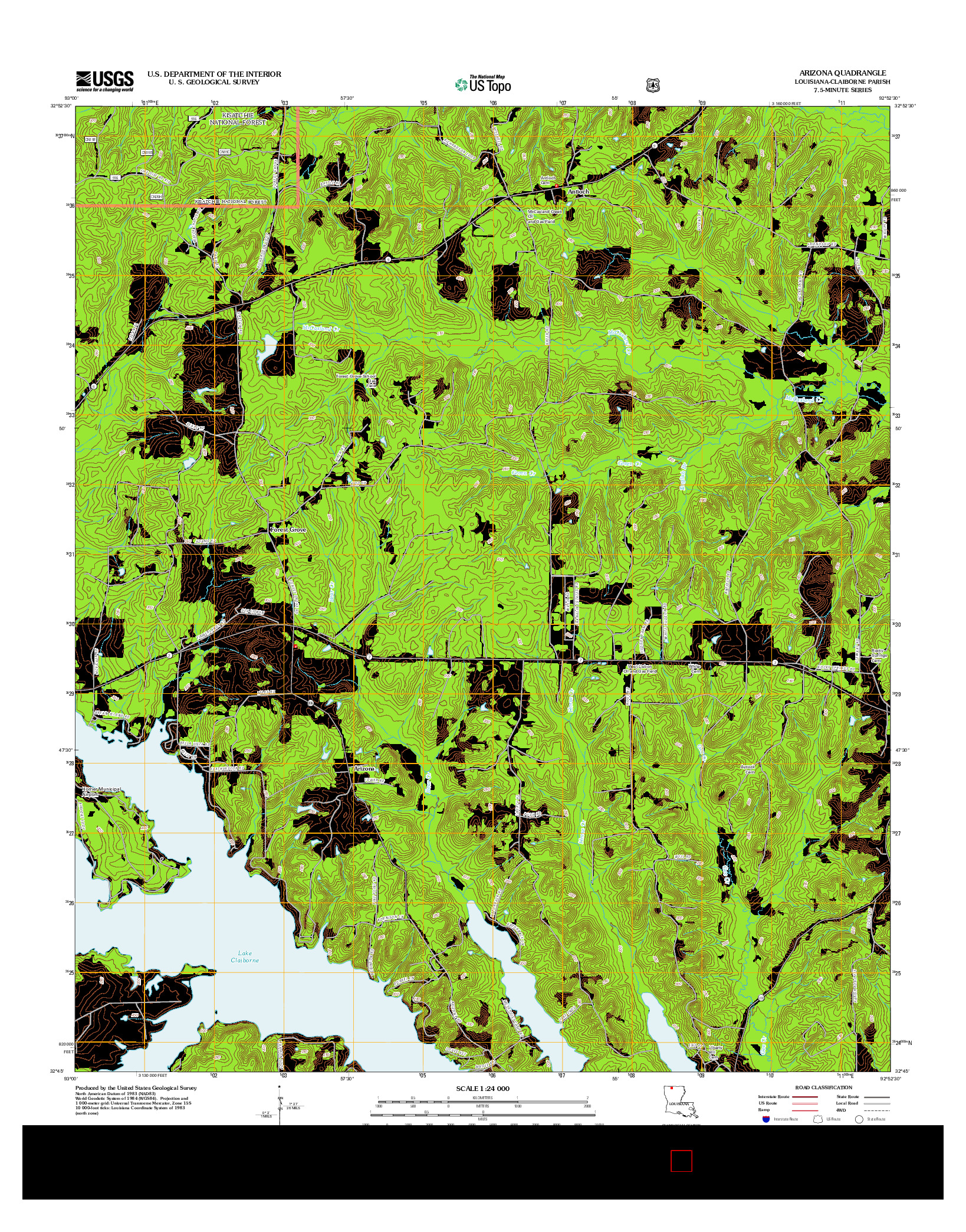 USGS US TOPO 7.5-MINUTE MAP FOR ARIZONA, LA 2012
