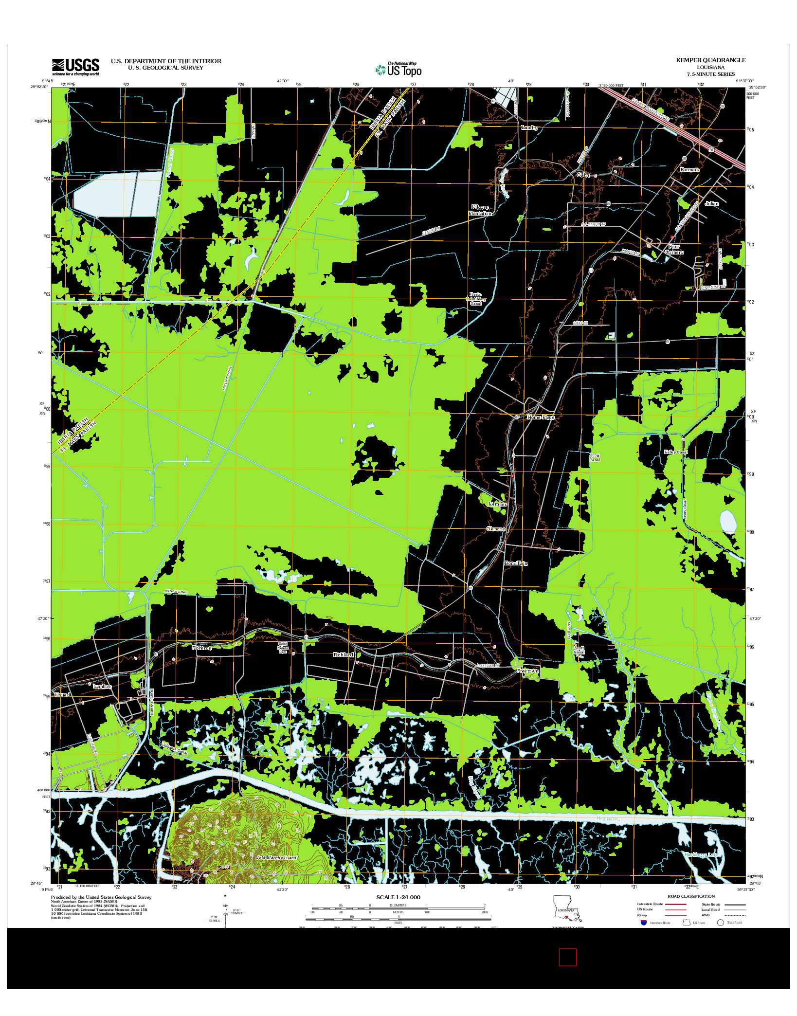 USGS US TOPO 7.5-MINUTE MAP FOR KEMPER, LA 2012