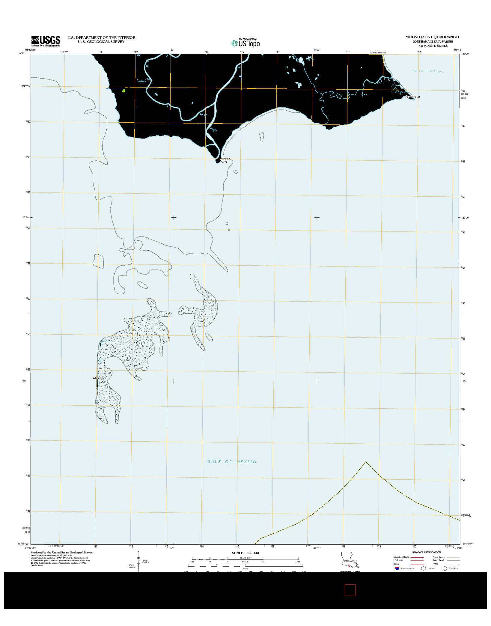 USGS US TOPO 7.5-MINUTE MAP FOR MOUND POINT, LA 2012