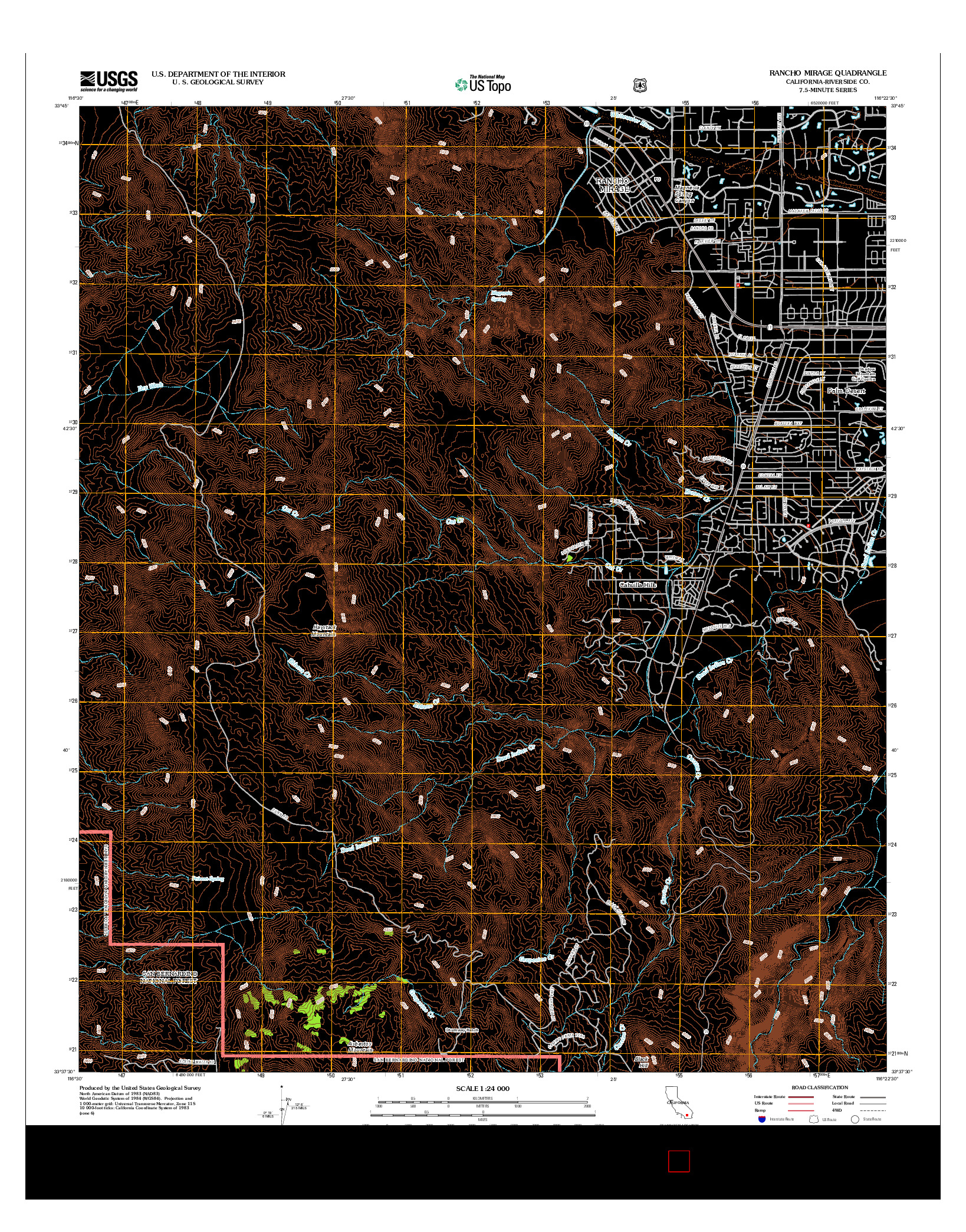 USGS US TOPO 7.5-MINUTE MAP FOR RANCHO MIRAGE, CA 2012