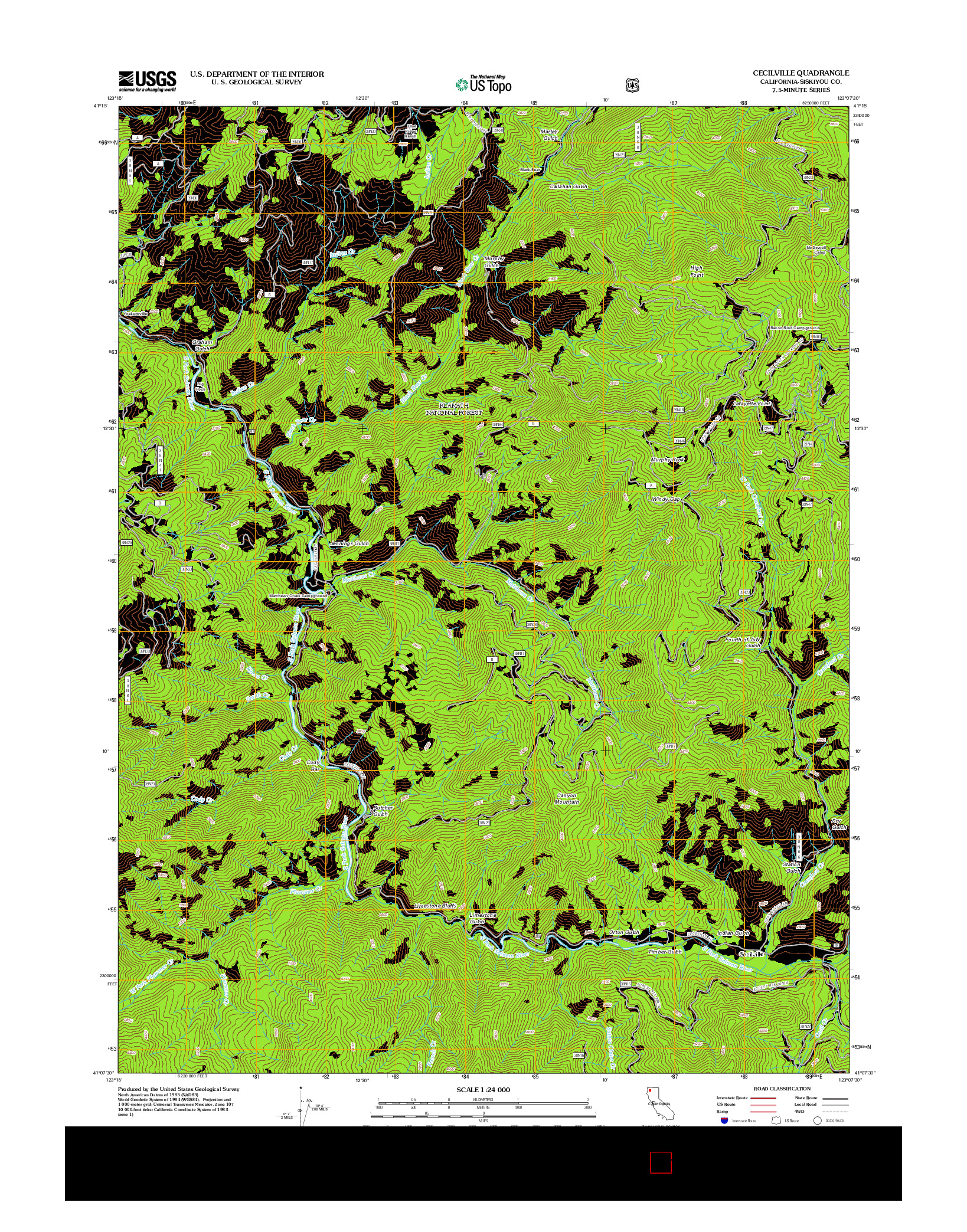 USGS US TOPO 7.5-MINUTE MAP FOR CECILVILLE, CA 2012