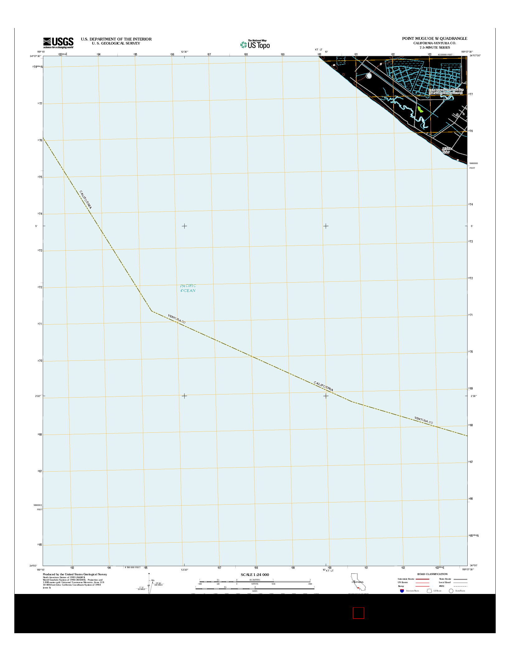 USGS US TOPO 7.5-MINUTE MAP FOR POINT MUGU OE W, CA 2012