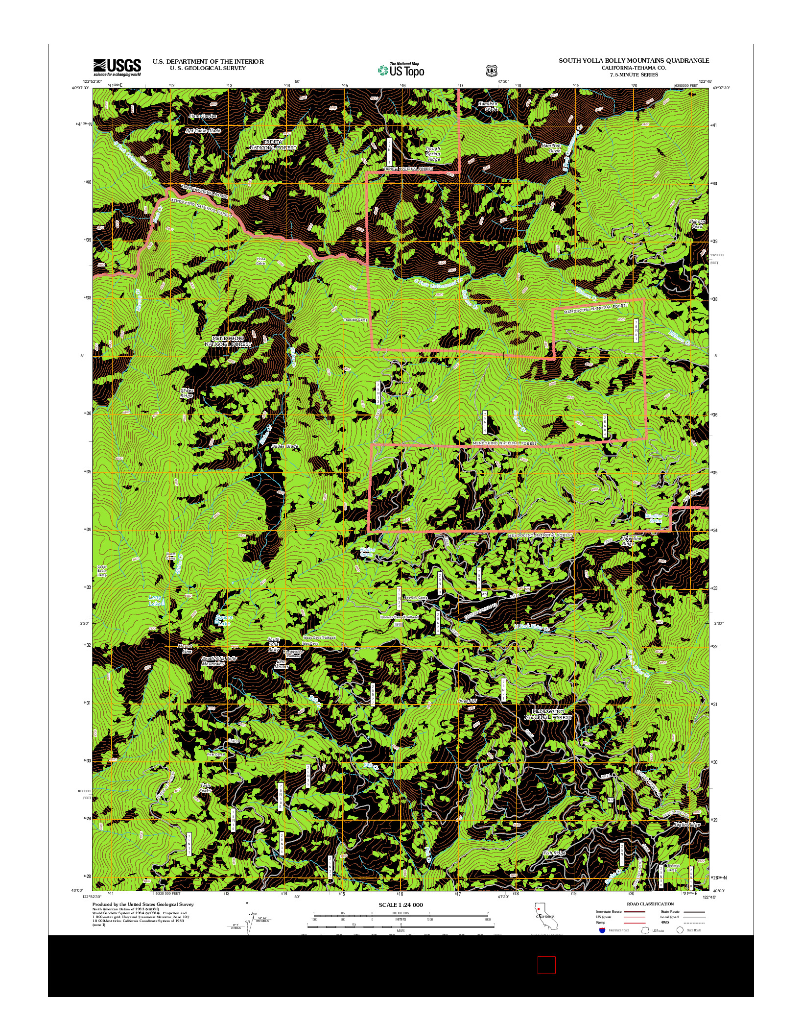 USGS US TOPO 7.5-MINUTE MAP FOR SOUTH YOLLA BOLLY MOUNTAINS, CA 2012