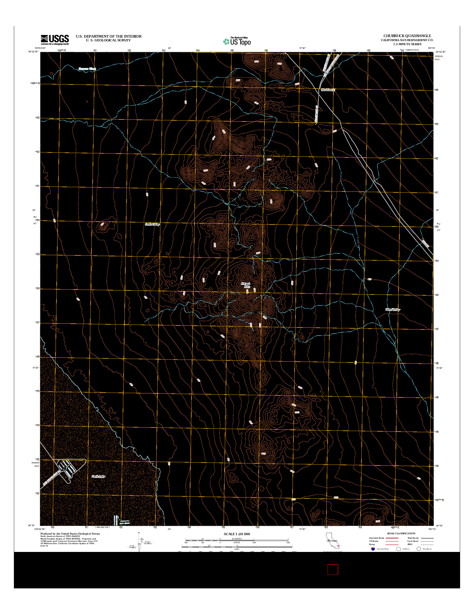 USGS US TOPO 7.5-MINUTE MAP FOR CHUBBUCK, CA 2012