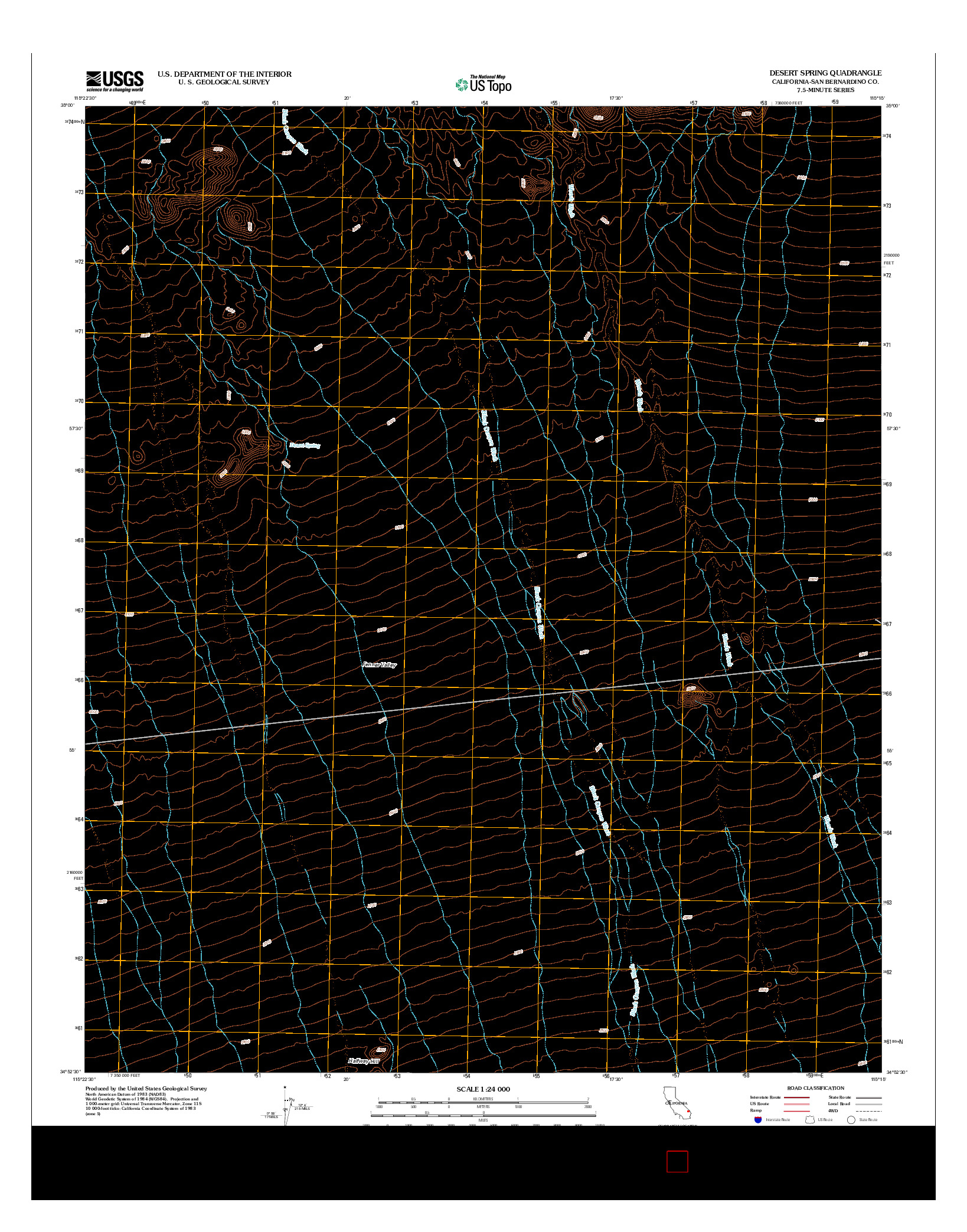 USGS US TOPO 7.5-MINUTE MAP FOR DESERT SPRING, CA 2012