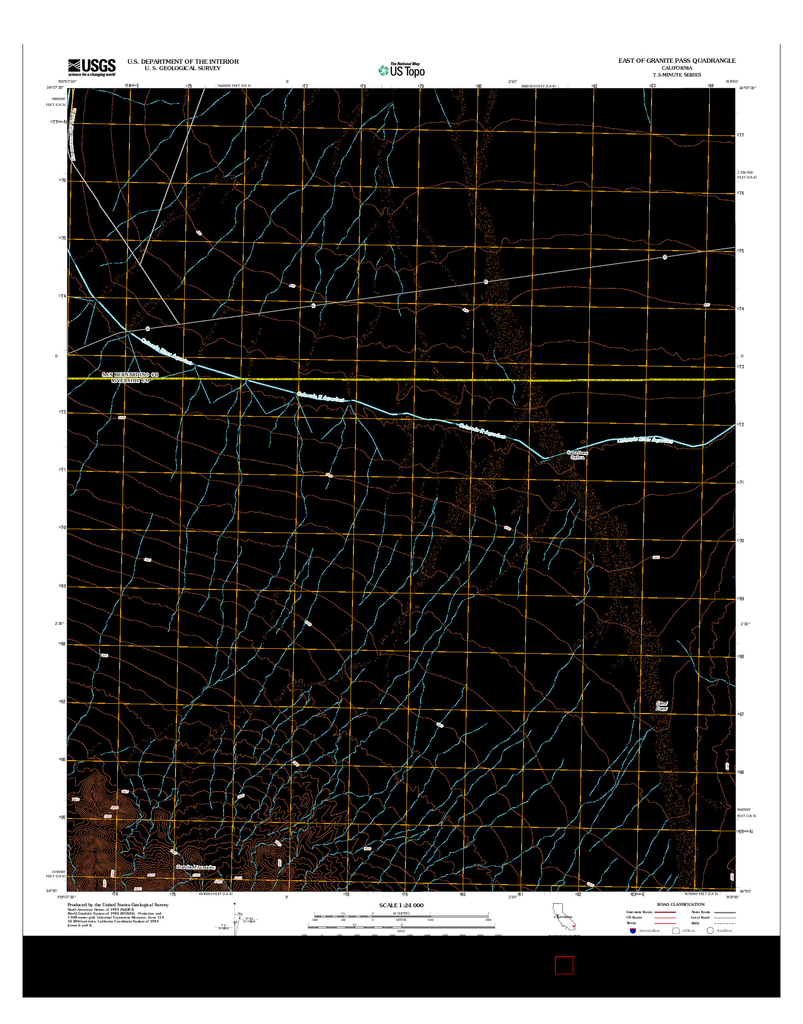 USGS US TOPO 7.5-MINUTE MAP FOR EAST OF GRANITE PASS, CA 2012