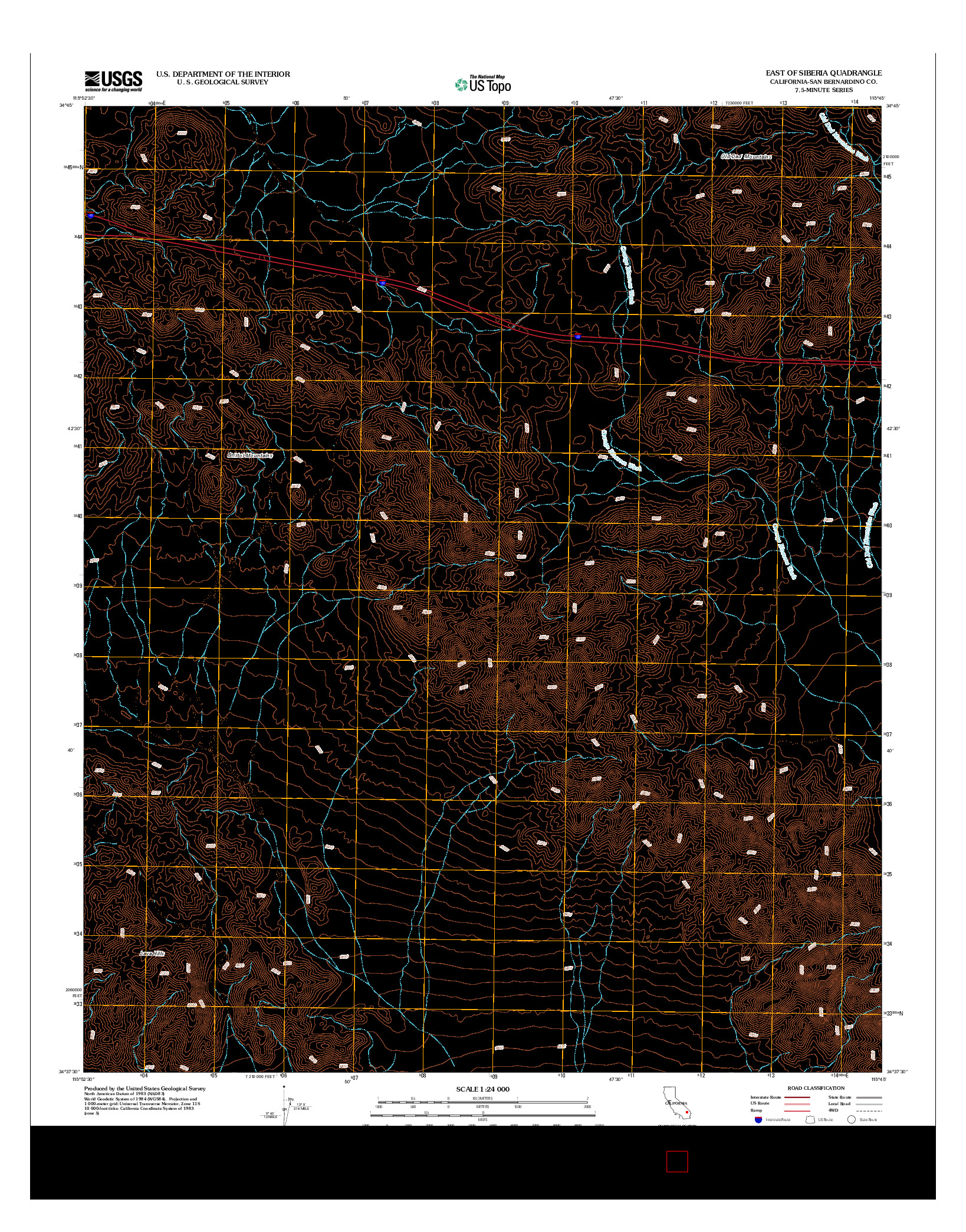 USGS US TOPO 7.5-MINUTE MAP FOR EAST OF SIBERIA, CA 2012