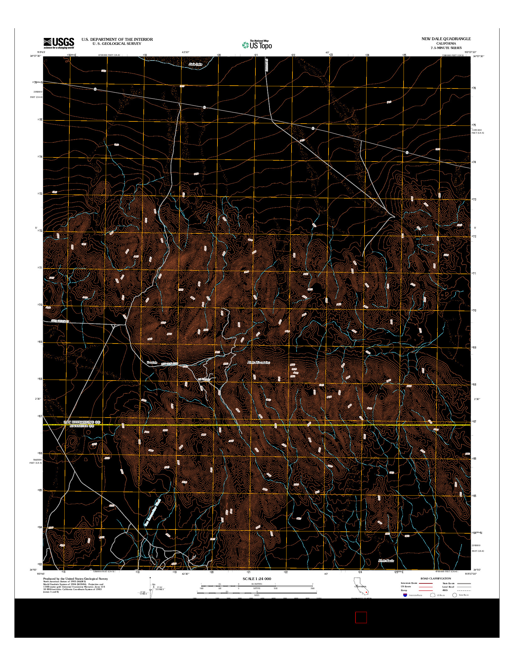 USGS US TOPO 7.5-MINUTE MAP FOR NEW DALE, CA 2012