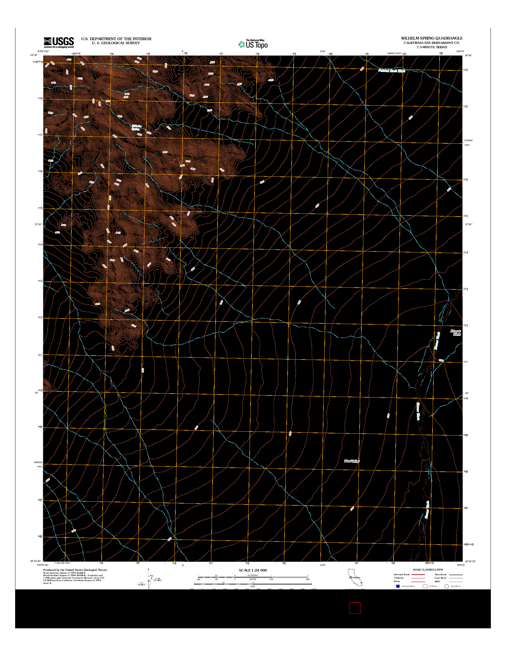 USGS US TOPO 7.5-MINUTE MAP FOR WILHELM SPRING, CA 2012