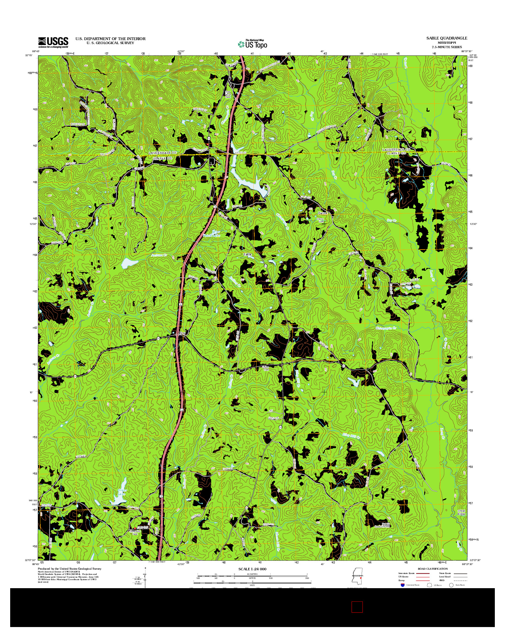 USGS US TOPO 7.5-MINUTE MAP FOR SABLE, MS 2012