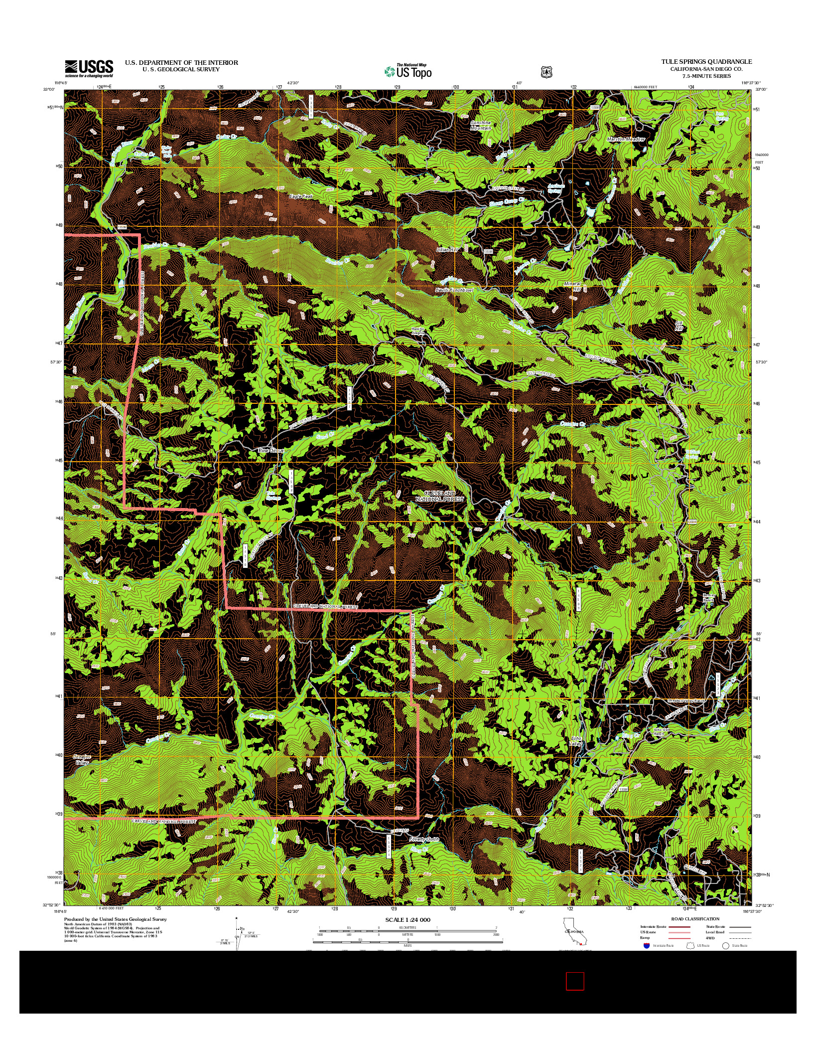 USGS US TOPO 7.5-MINUTE MAP FOR TULE SPRINGS, CA 2012