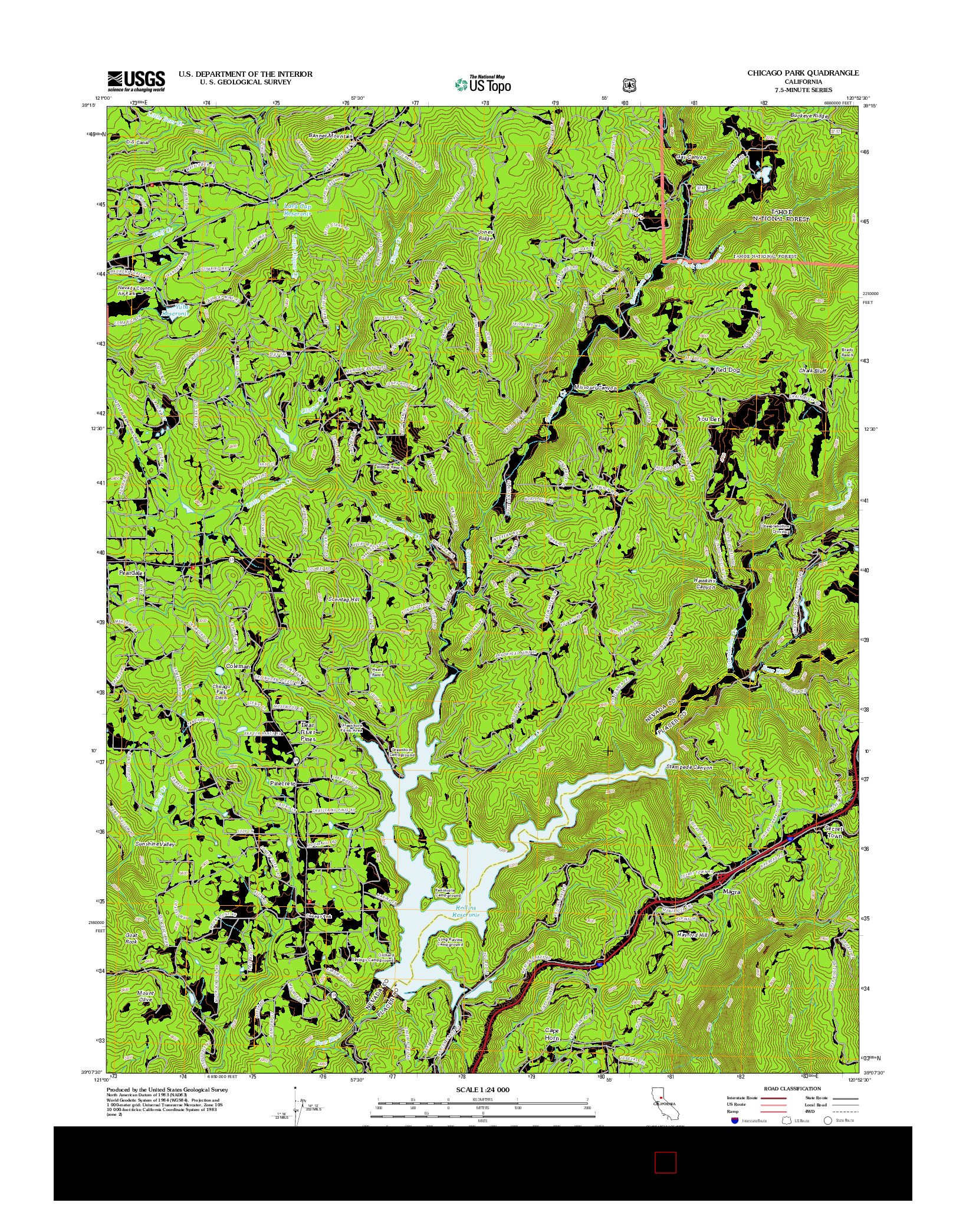 USGS US TOPO 7.5-MINUTE MAP FOR CHICAGO PARK, CA 2012